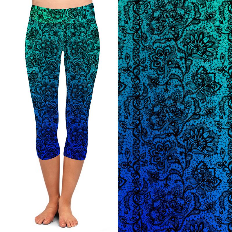 Funky Fit 24/7 Capri Leggings – Lacey Blues
