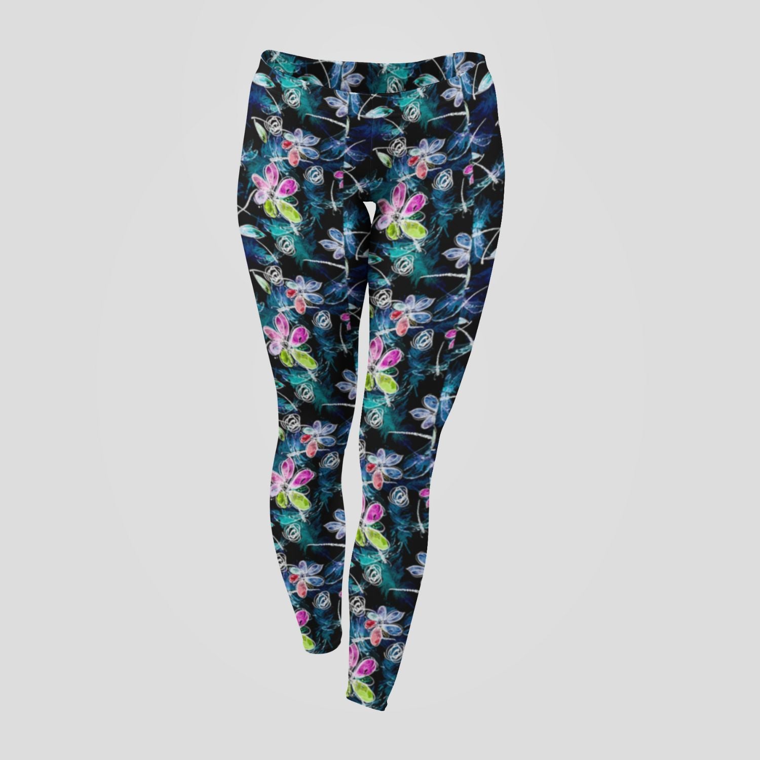 Funky Fit SCULPT Yoga Full Length Leggings - Luminous Daisy