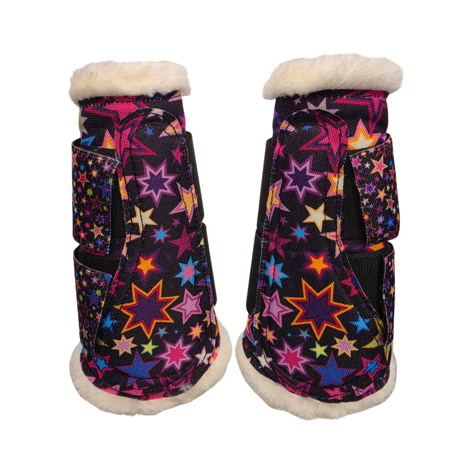 Funky Fit Neon Stars Brushing Boots Set (2pc)