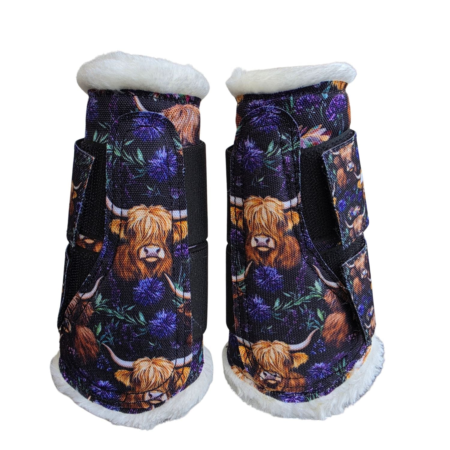 Funky Fit Spring Highland Cow Brushing Boots Set (2pc)