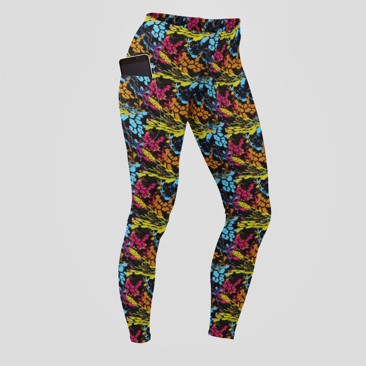 Funky Fit SCULPT Yoga Full Length Leggings - Cat Print Chaos