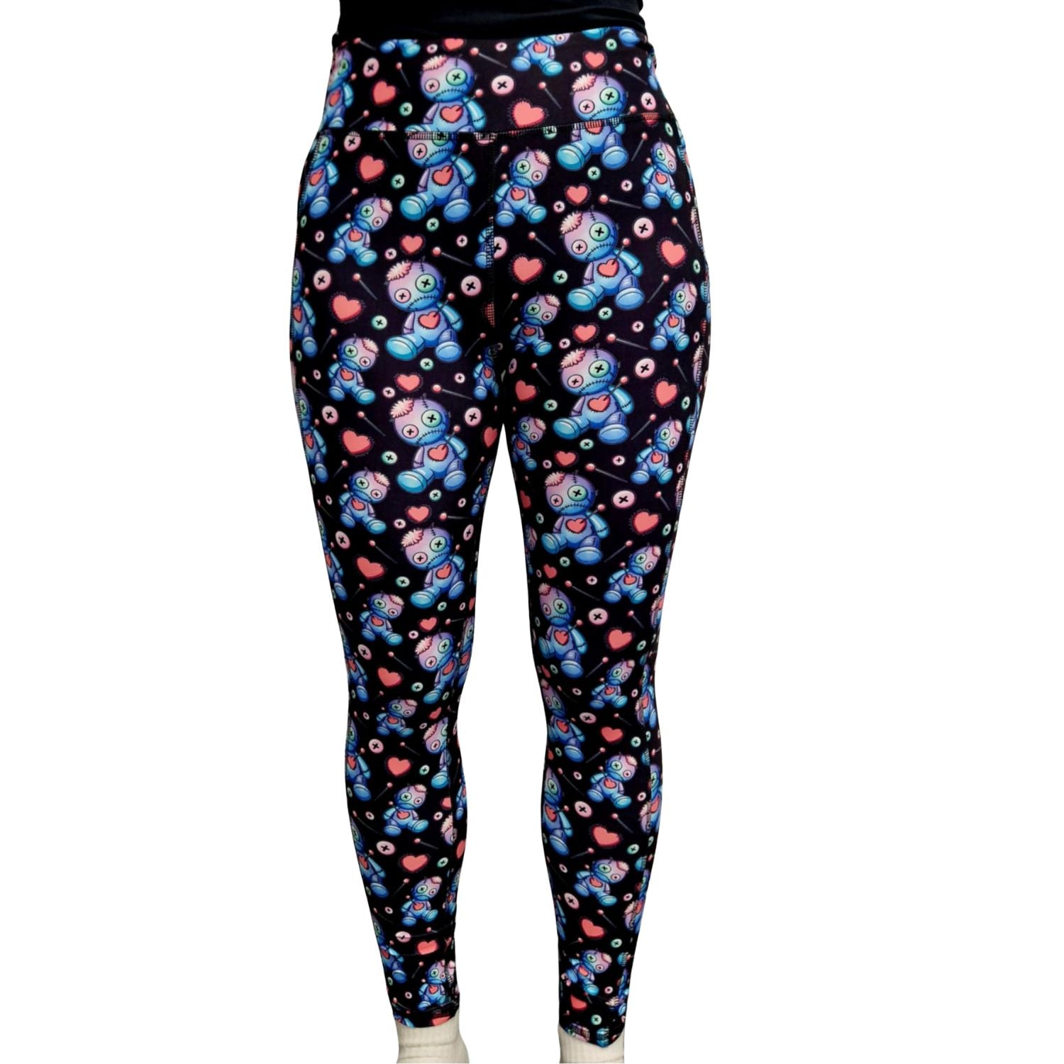 Funky Fit SCULPT Yoga Full Length Leggings - Valentines Voodoo Doll