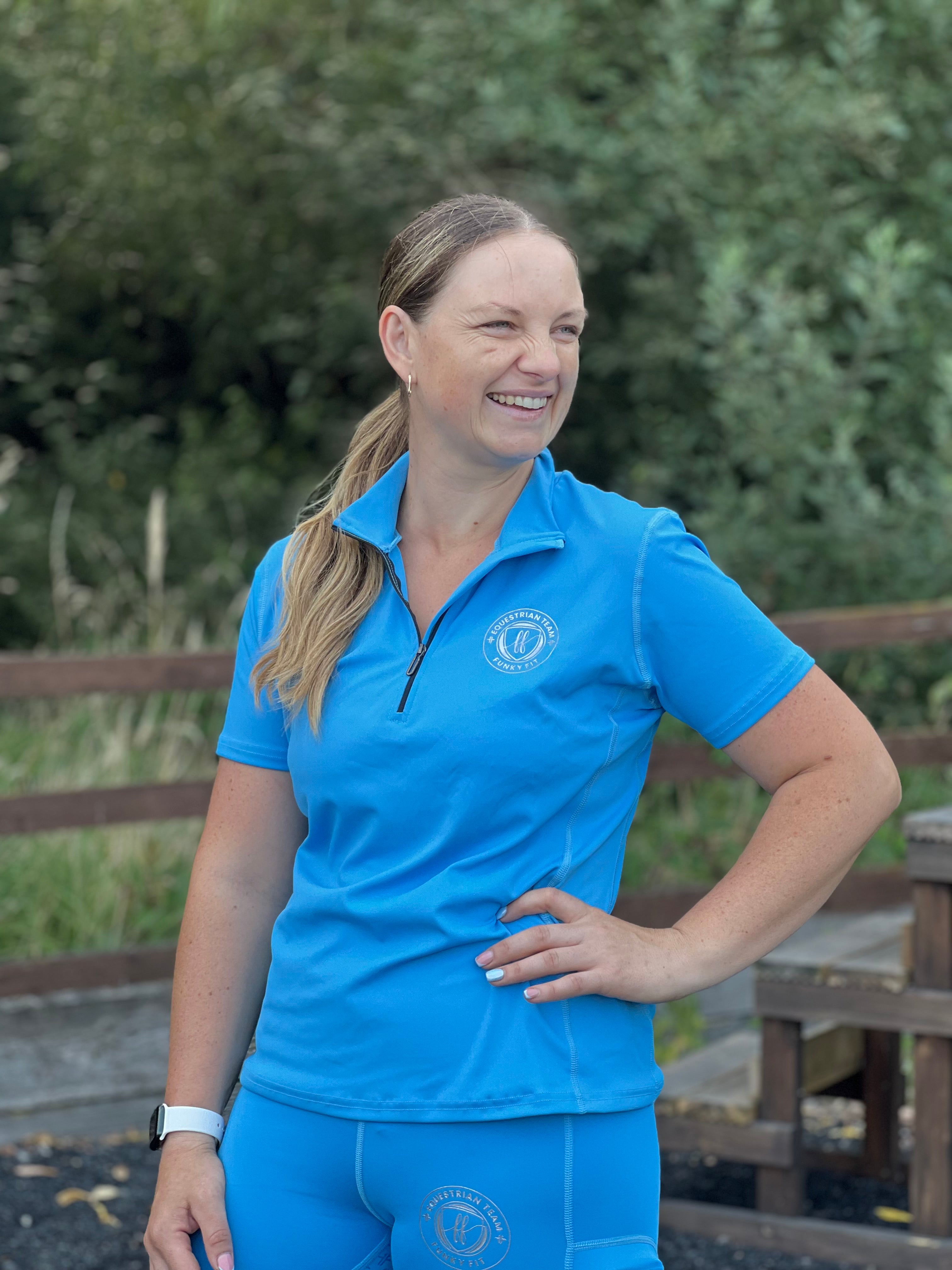 Team Short Sleeved Base Layer - Sky (Adult & Kids)