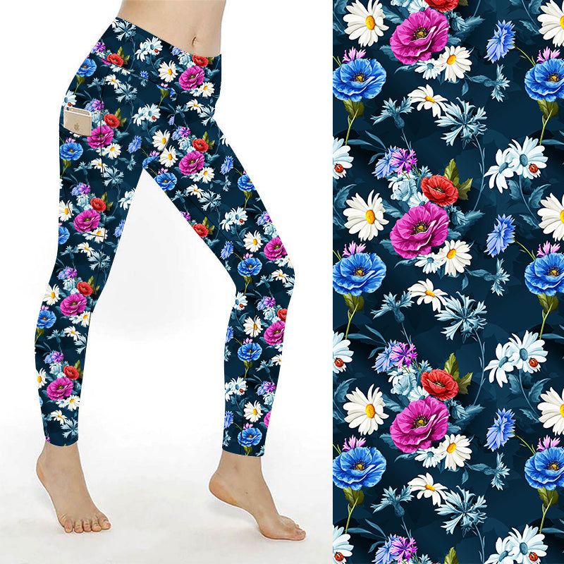 Funky Fit SCULPT Yoga Full Length Leggings - Spring Meadow
