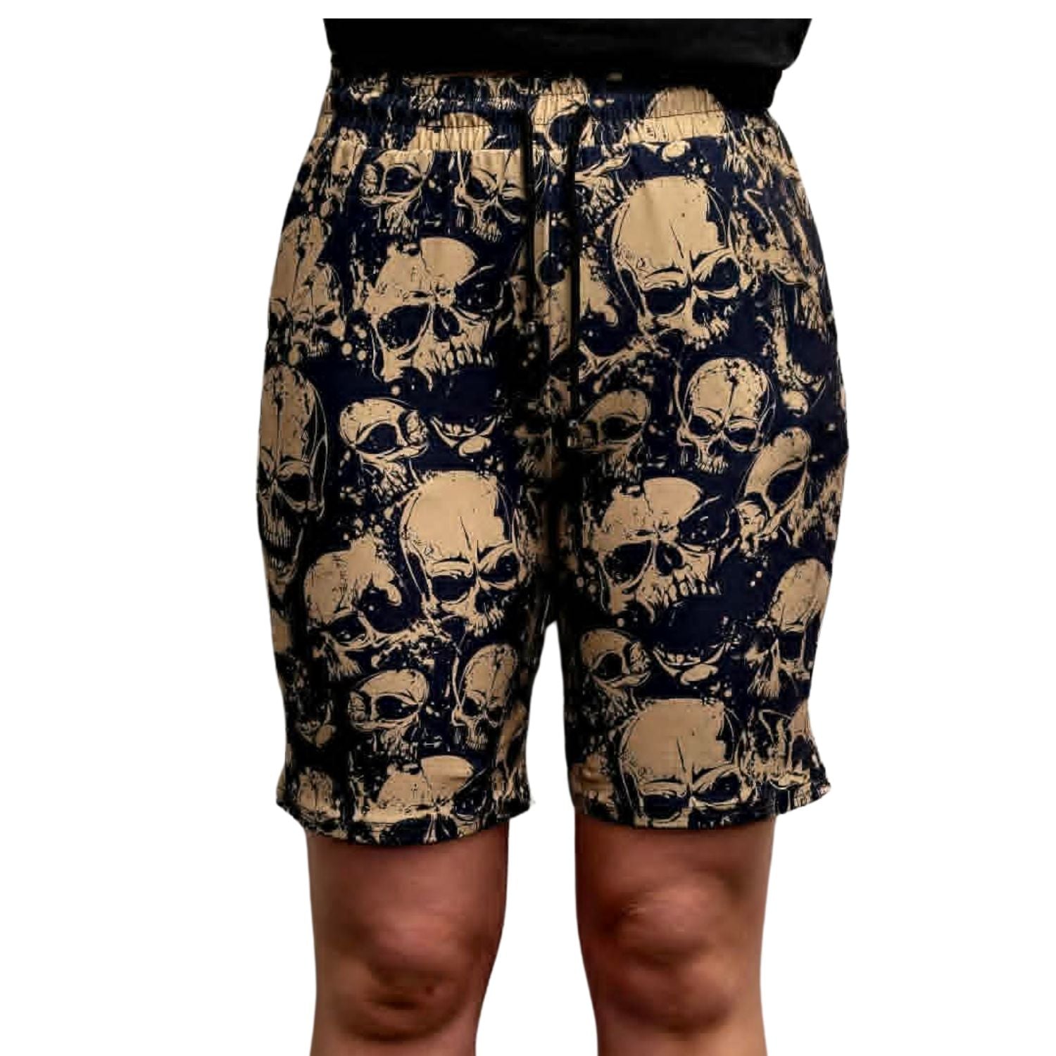 Funky Fit Loose Fit Shorts - Dark Skulls