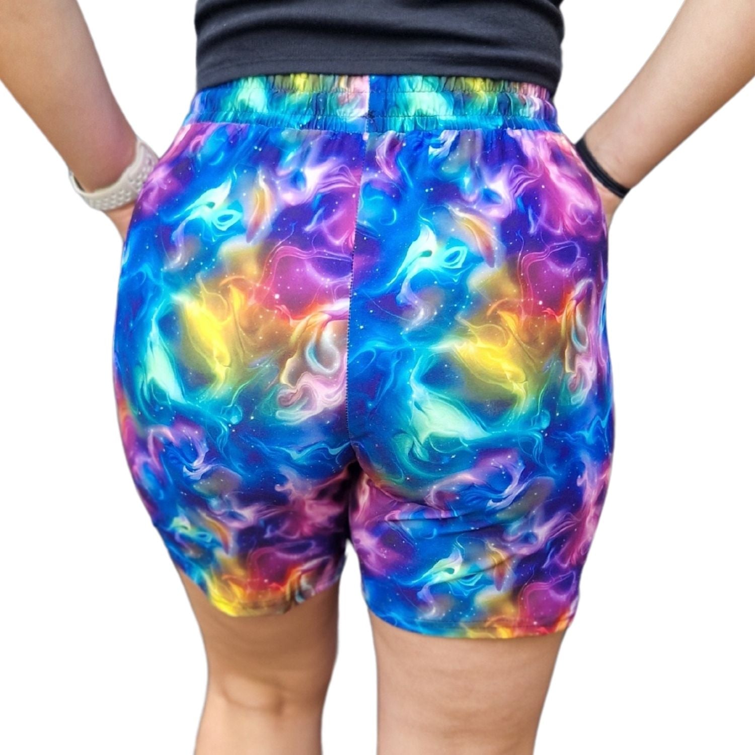Funky Fit Jogger Shorts - Milky Way
