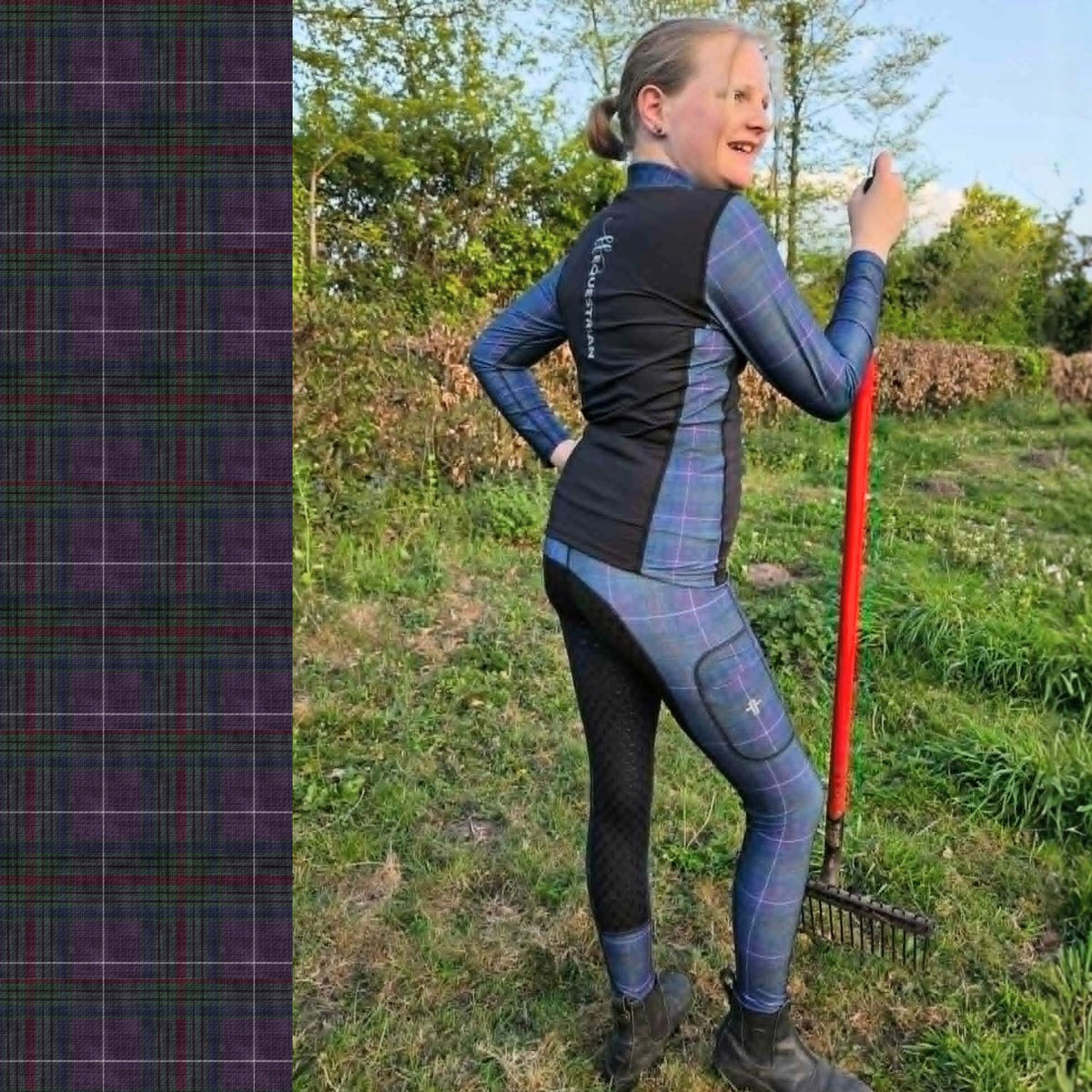 Funky Fit Thistle Tartan Base Layers & Jodhpurs Kids