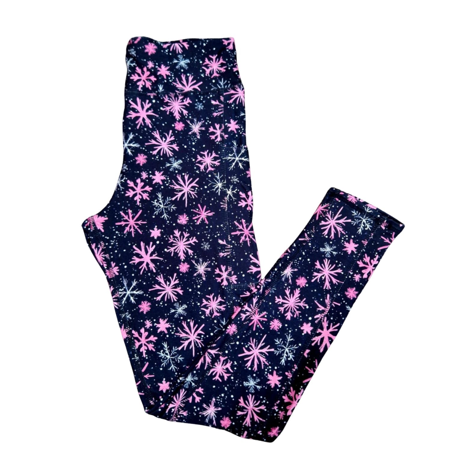 Funky Fit Sugarplum Sparkle – (Black background with pink and silver snowflakes)