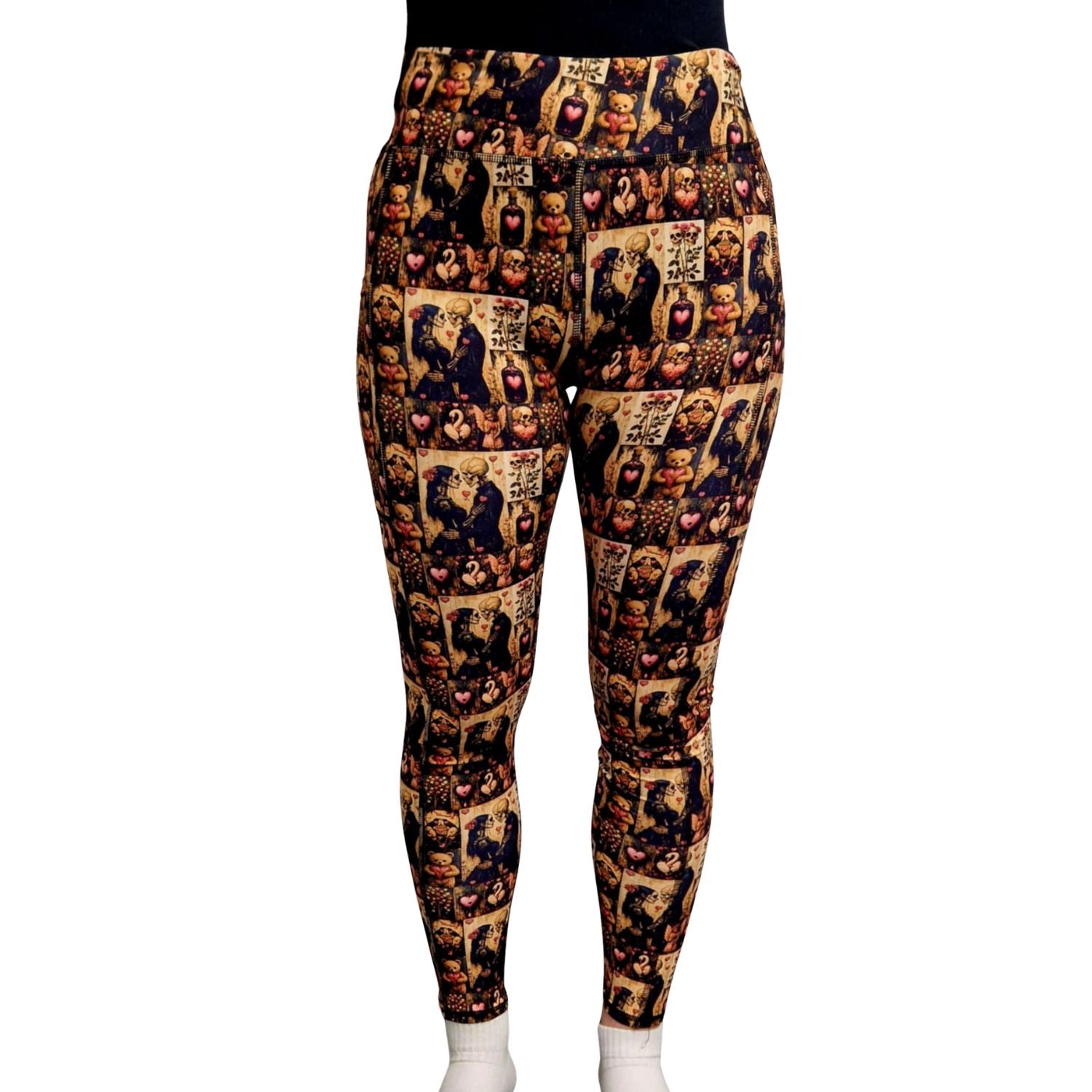 Funky Fit SCULPT Yoga Full Length Leggings - Gothic Valentines