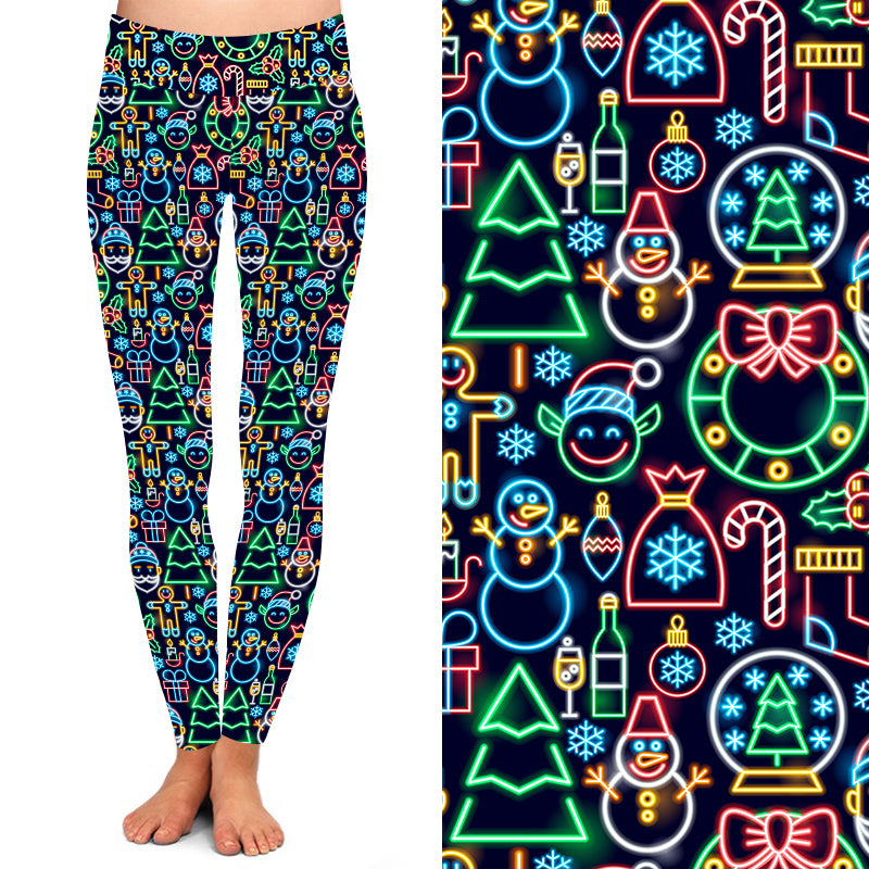 24/7 Full Length Leggings – Light Me Up! Christmas Pattern