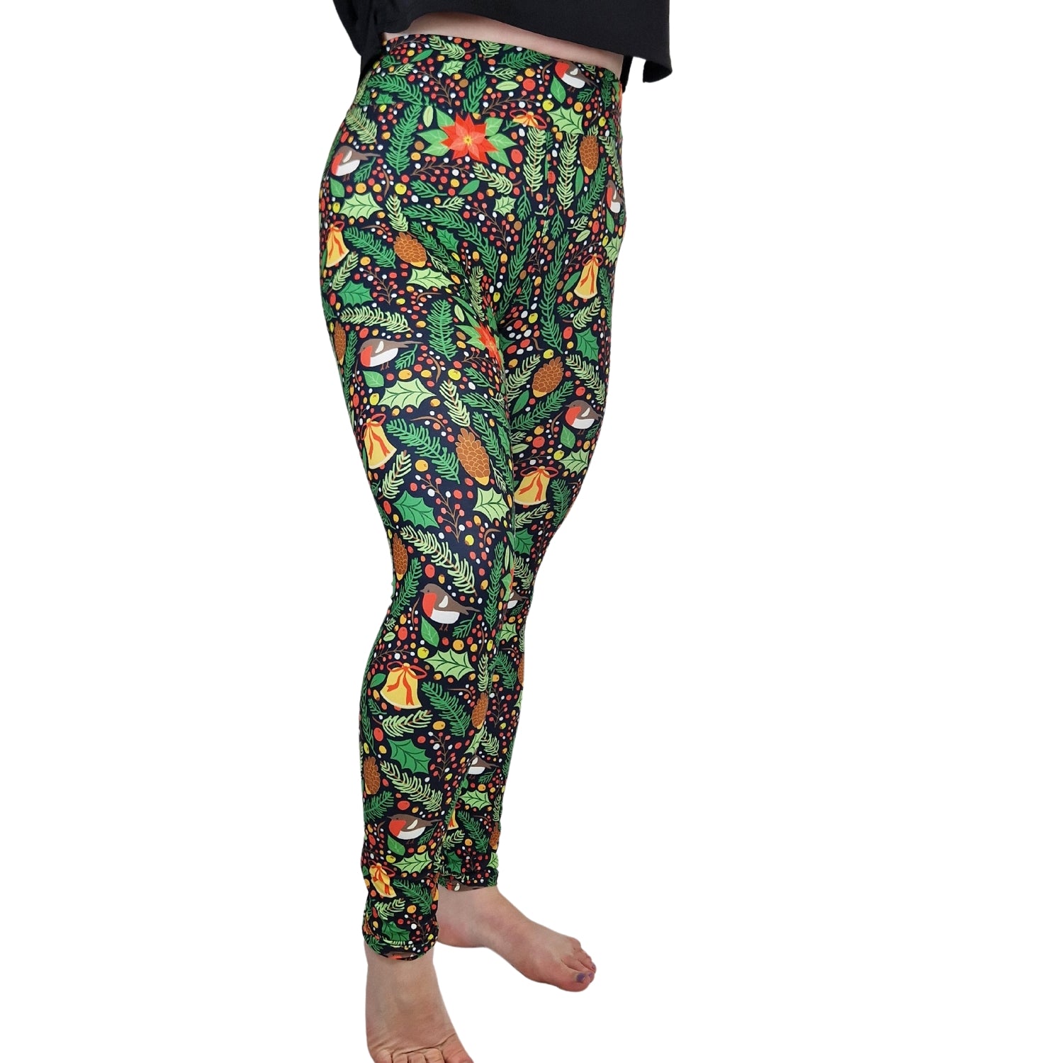 Funky Fit 24/7 Full Length Leggings – Berry Christmas Pattern