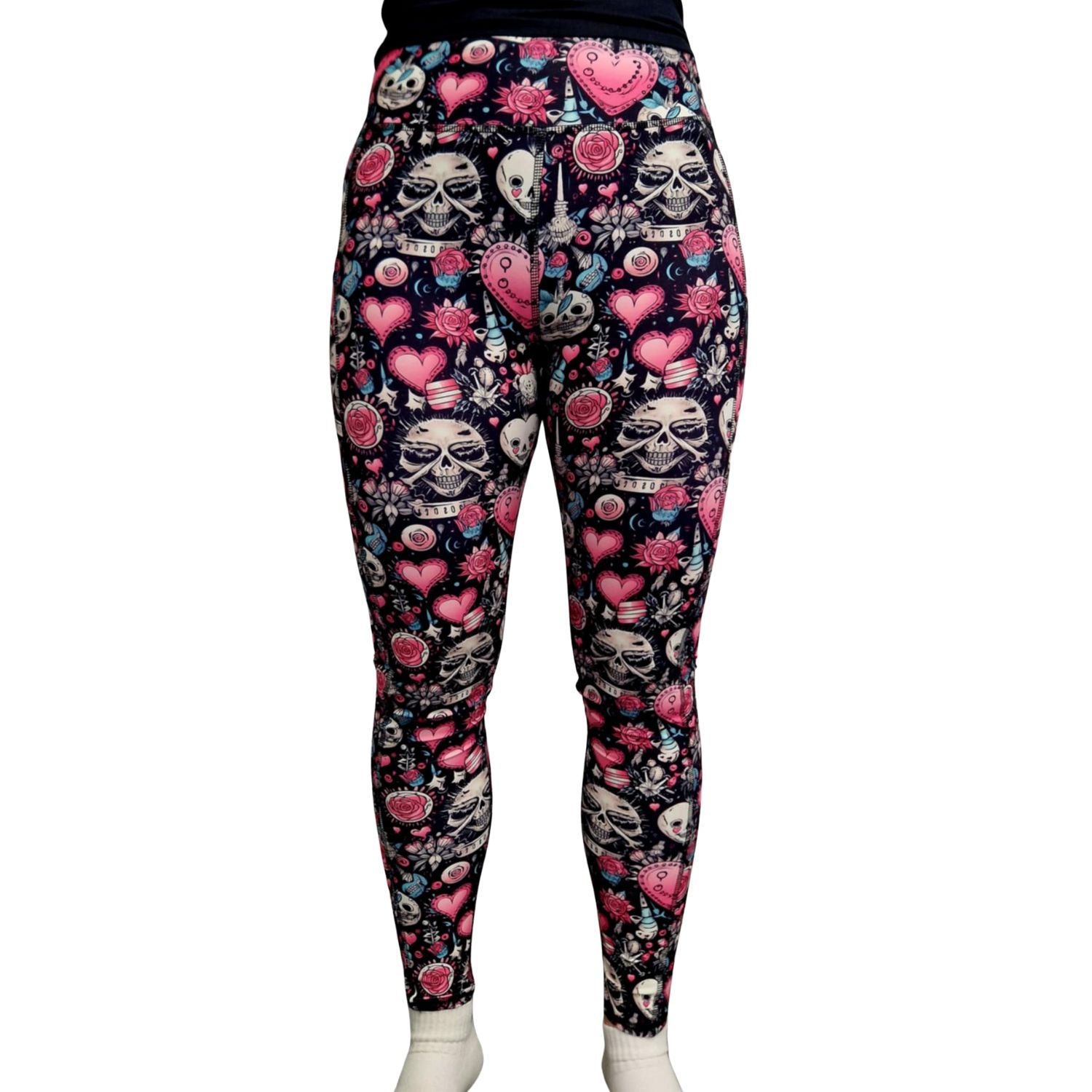 Funky Fit SCULPT Yoga Full Length Leggings - Emo Valentines Day