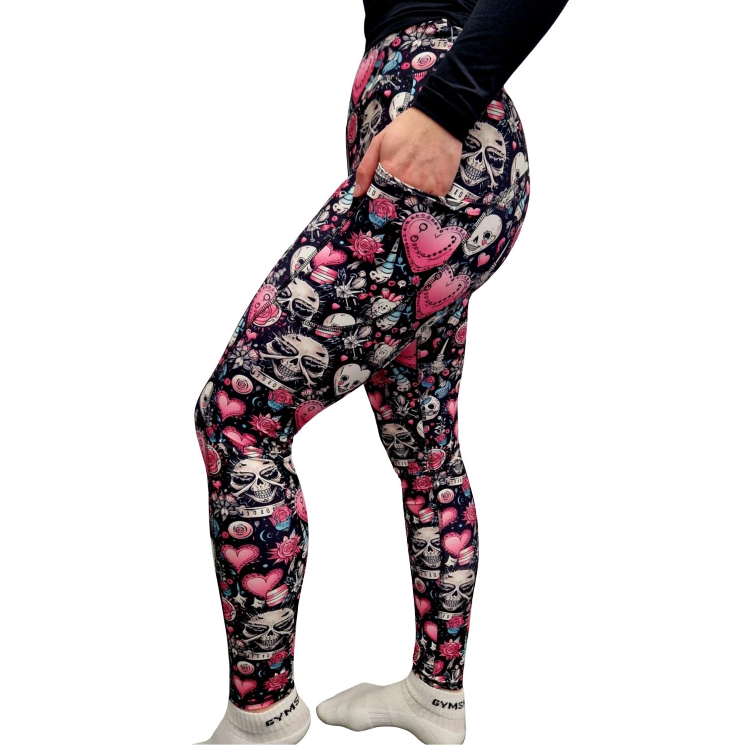 SCULPT Yoga Full Length Leggings - Emo Valentines Day