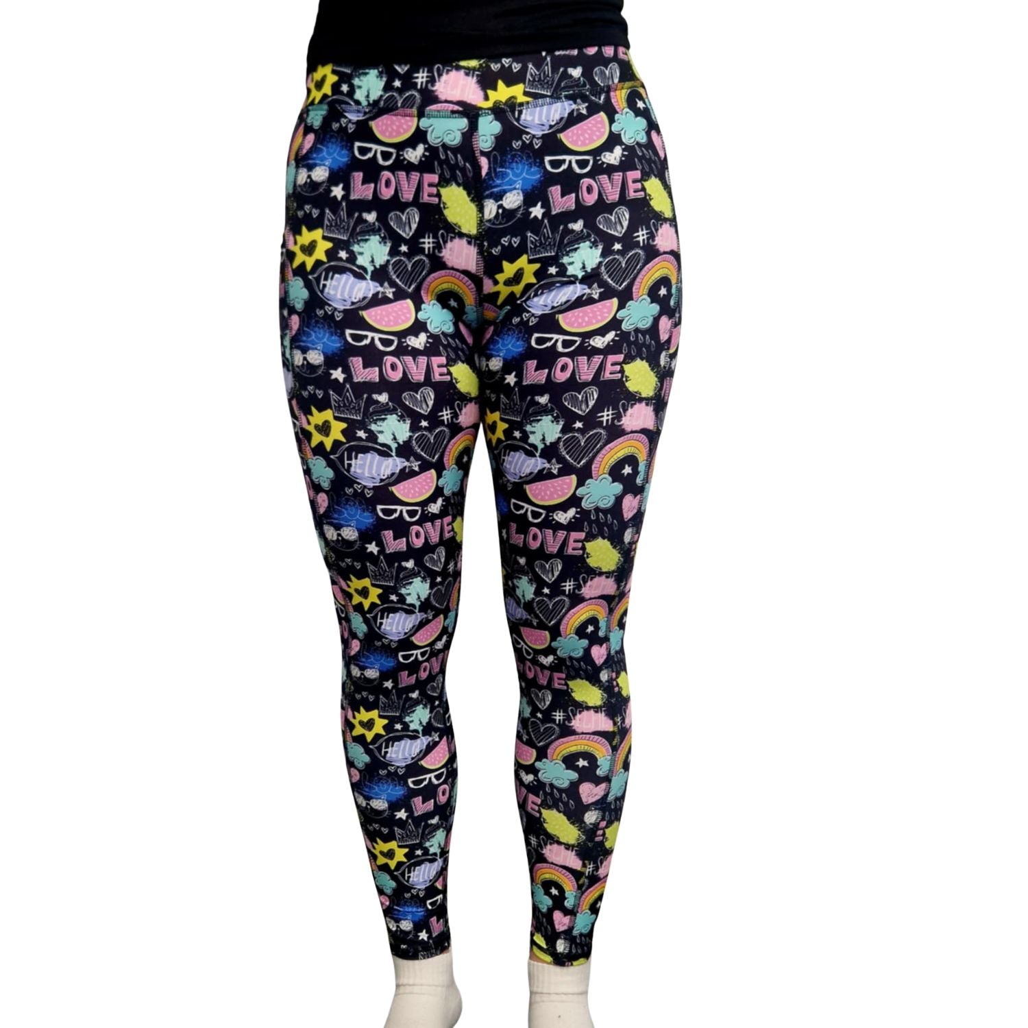 Funky Fit SCULPT Yoga Full Length Leggings - Valentines Date Night
