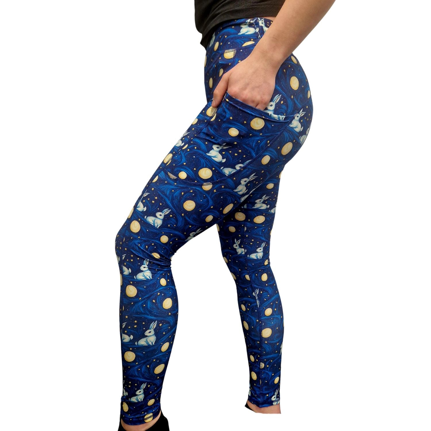 Funky Ft SCULPT Yoga Full Length Leggings - Ethereal Easter Bunny