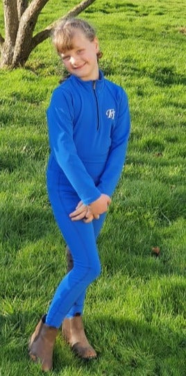 Funky Fit Equestrian Winter Lined Baselayer - Blue