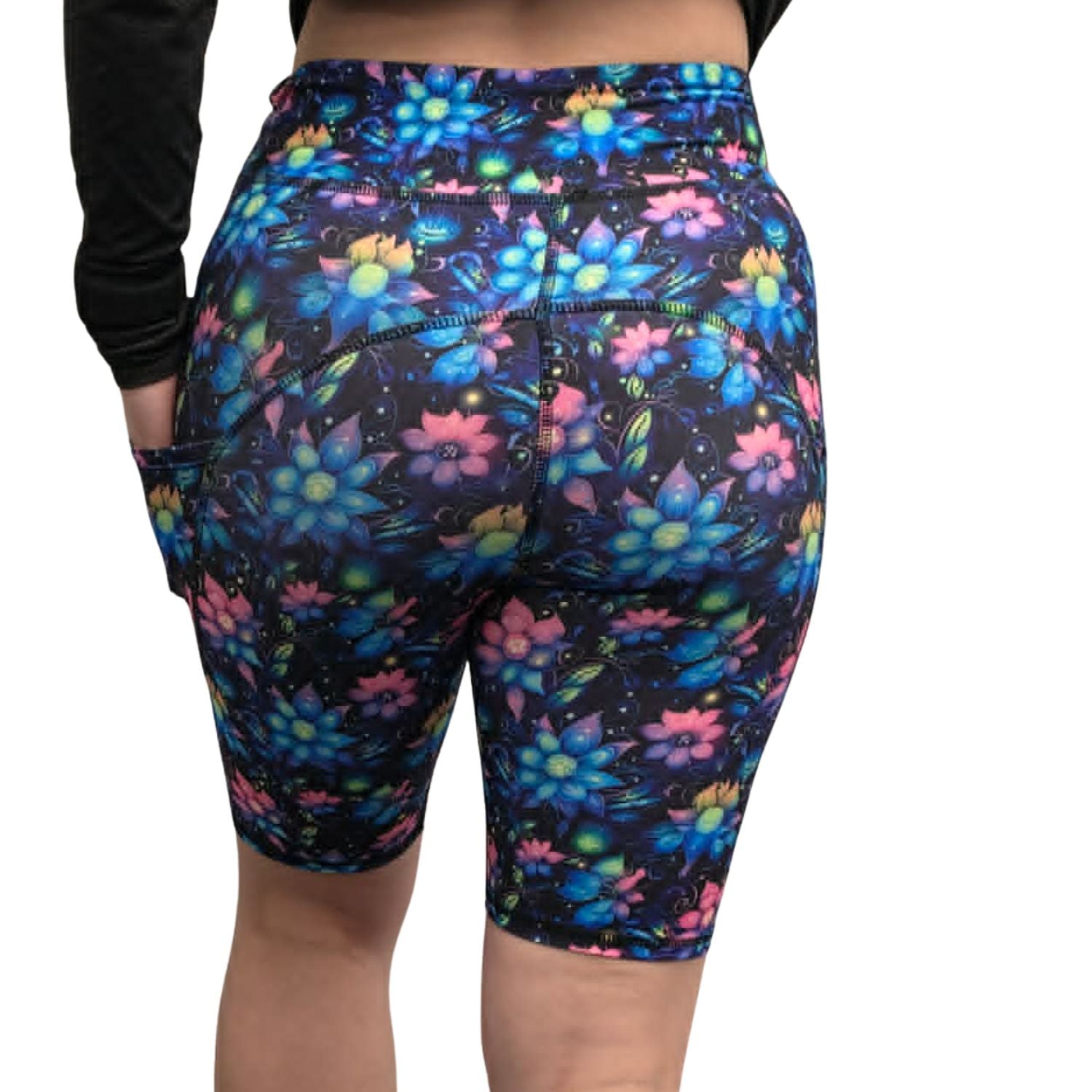 Funky Fit Sculpt Yoga Biker Shorts - Luminescent Floral