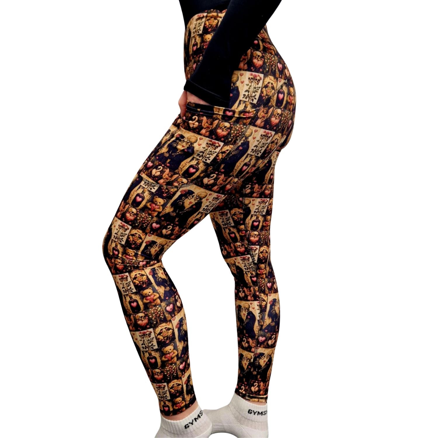 Funky Fit SCULPT Yoga Full Length Leggings - Gothic Valentines