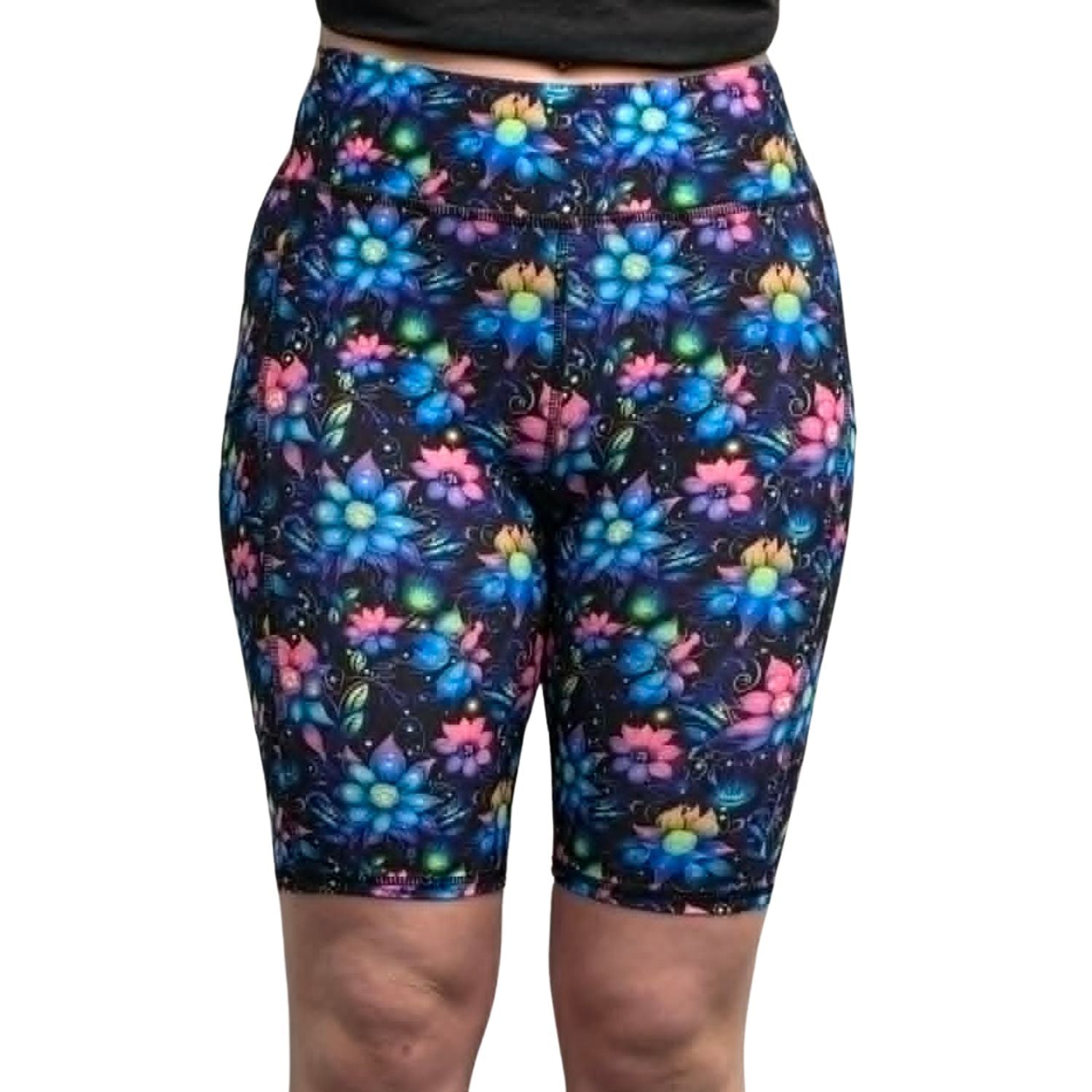 Funky Fit Sculpt Yoga Biker Shorts - Luminescent Floral
