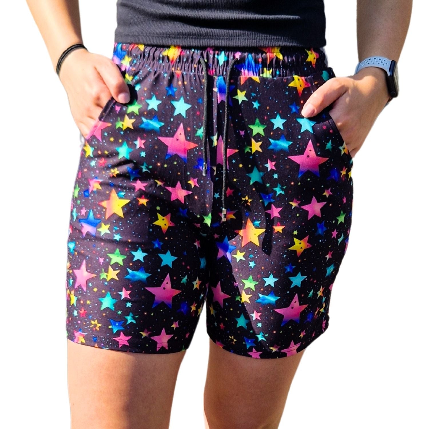 Funky Fit Jogger Shorts - Supernova Stars
