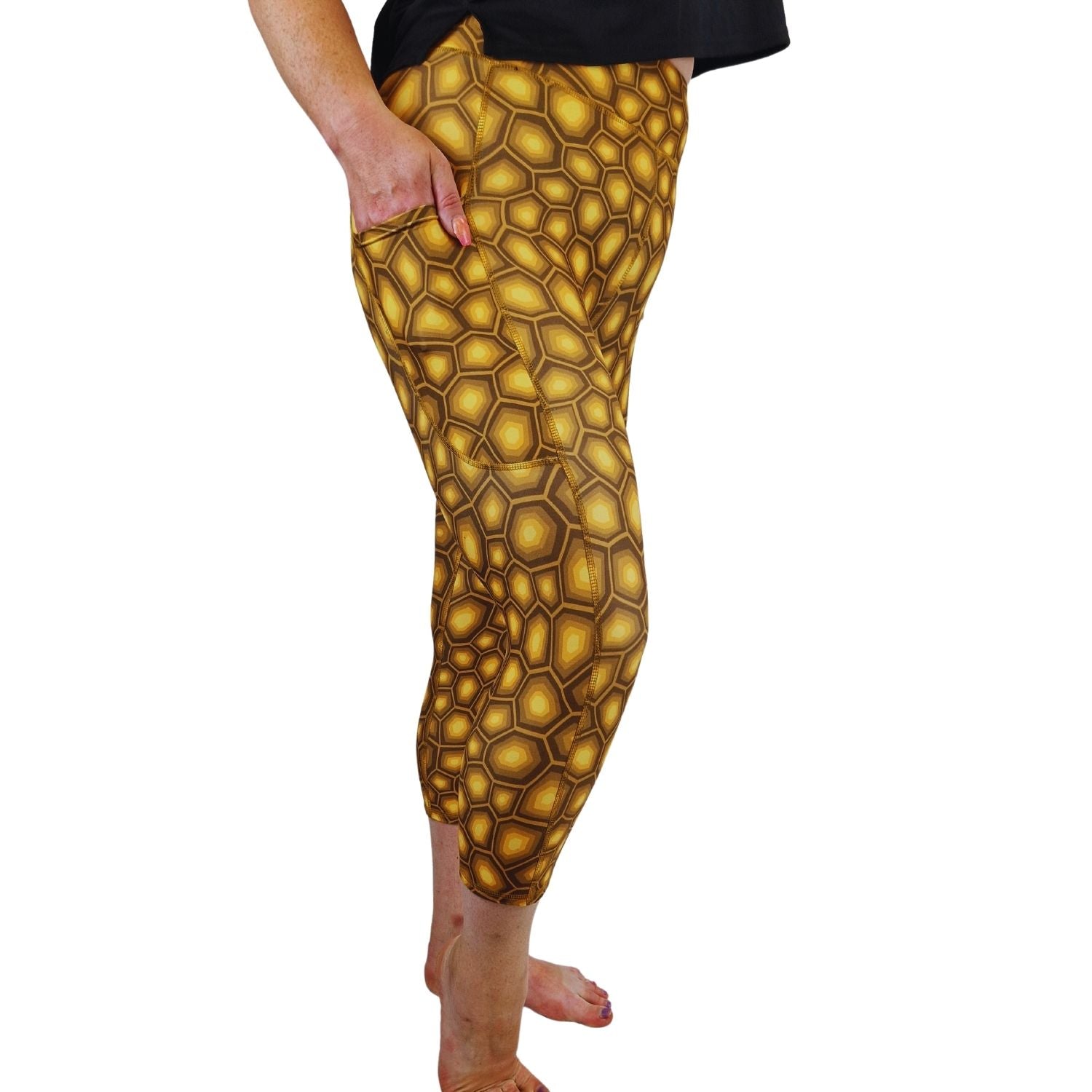 Funky Fit SCULPT Yoga Capri Leggings - Tortoise