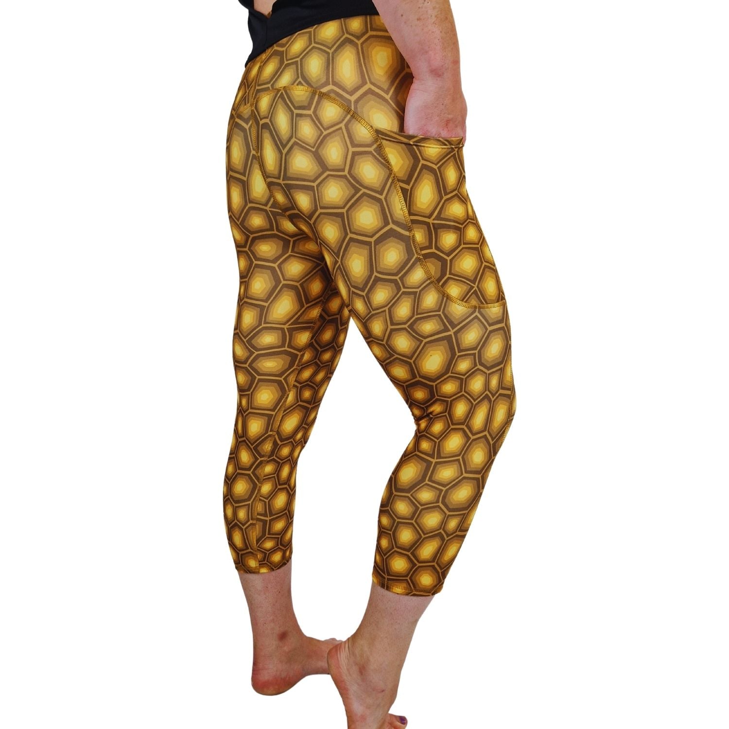 Funky Fit SCULPT Yoga Capri Leggings - Tortoise