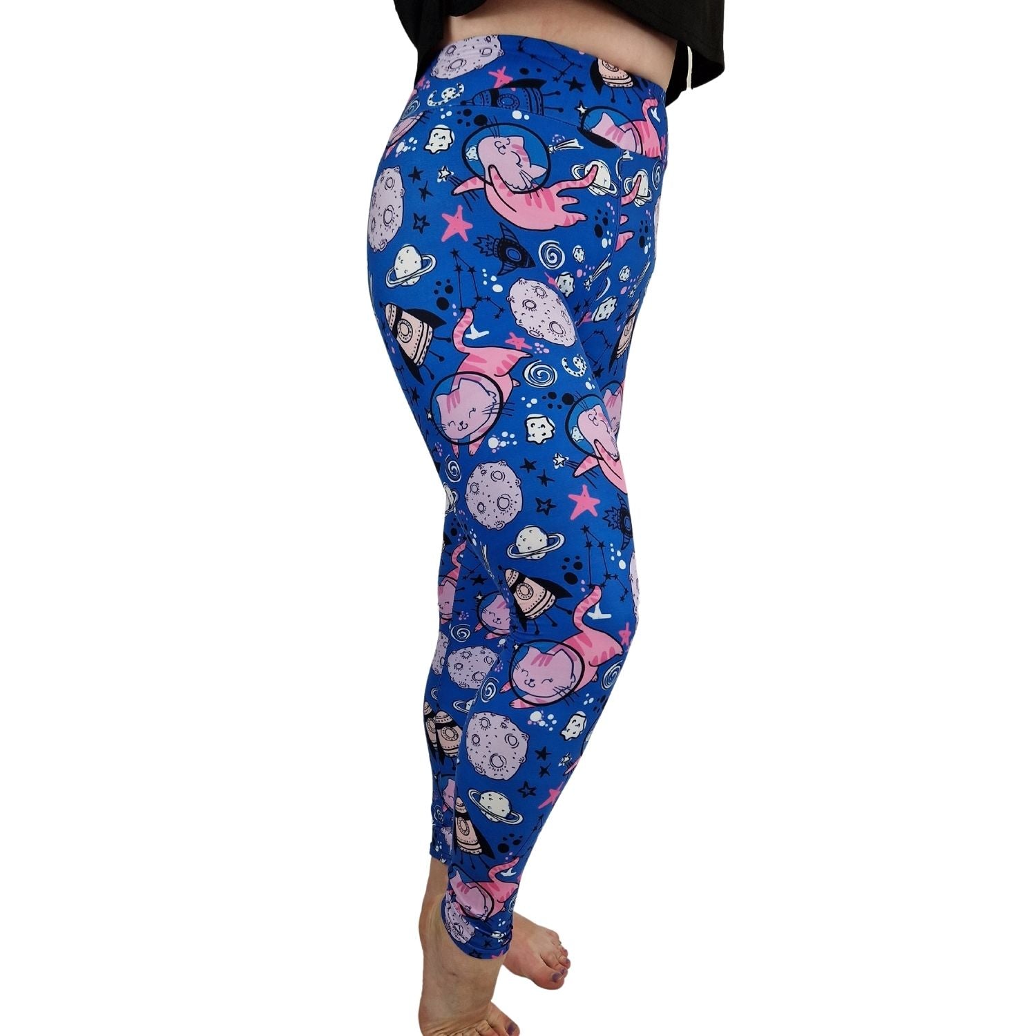 24/7 Full Length Leggings – Space Cat - Main Image
