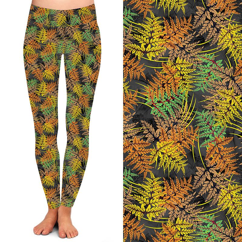 Funky Fit 24/7 Full Length Leggings – Autumn Ferns Pattern