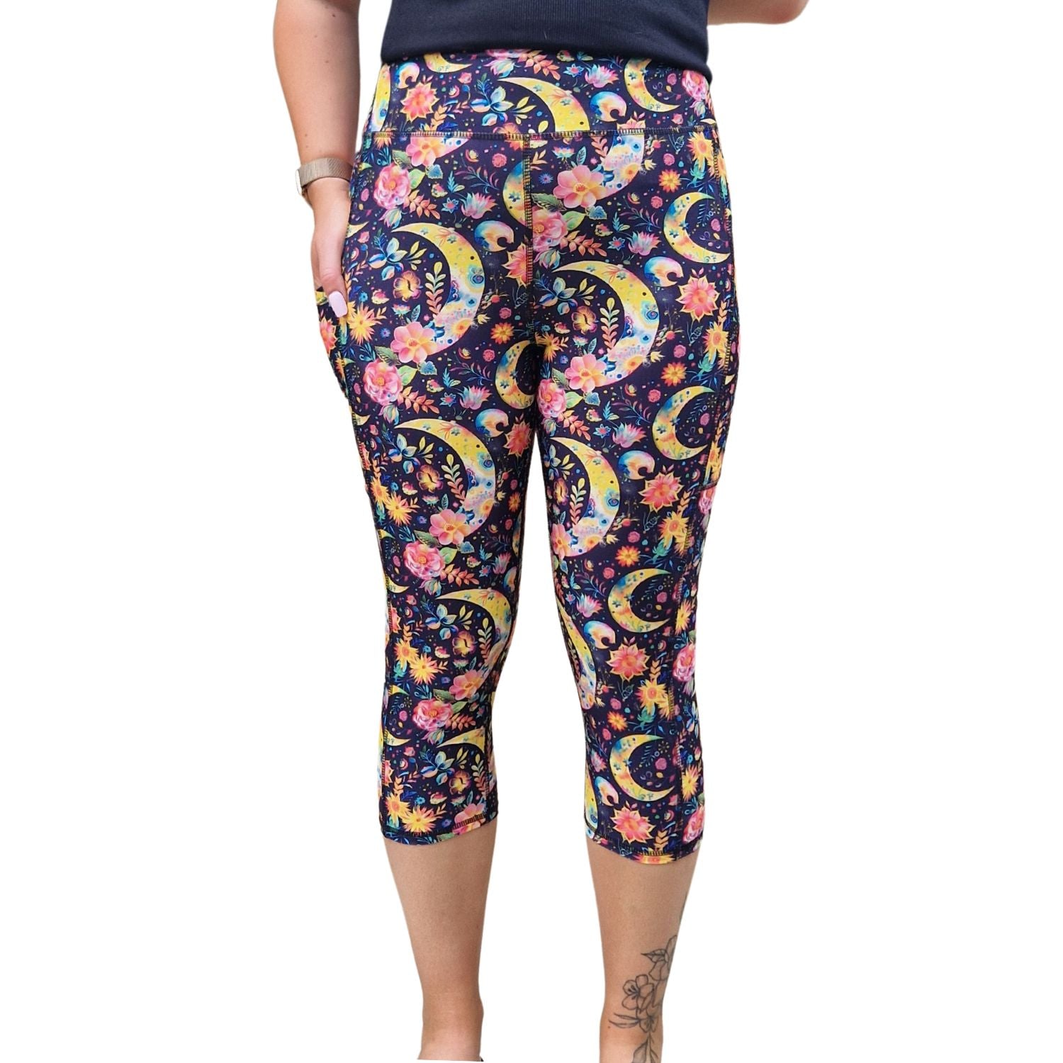 Funky Fit SCULPT Yoga Capri Leggings - Mystic Moons