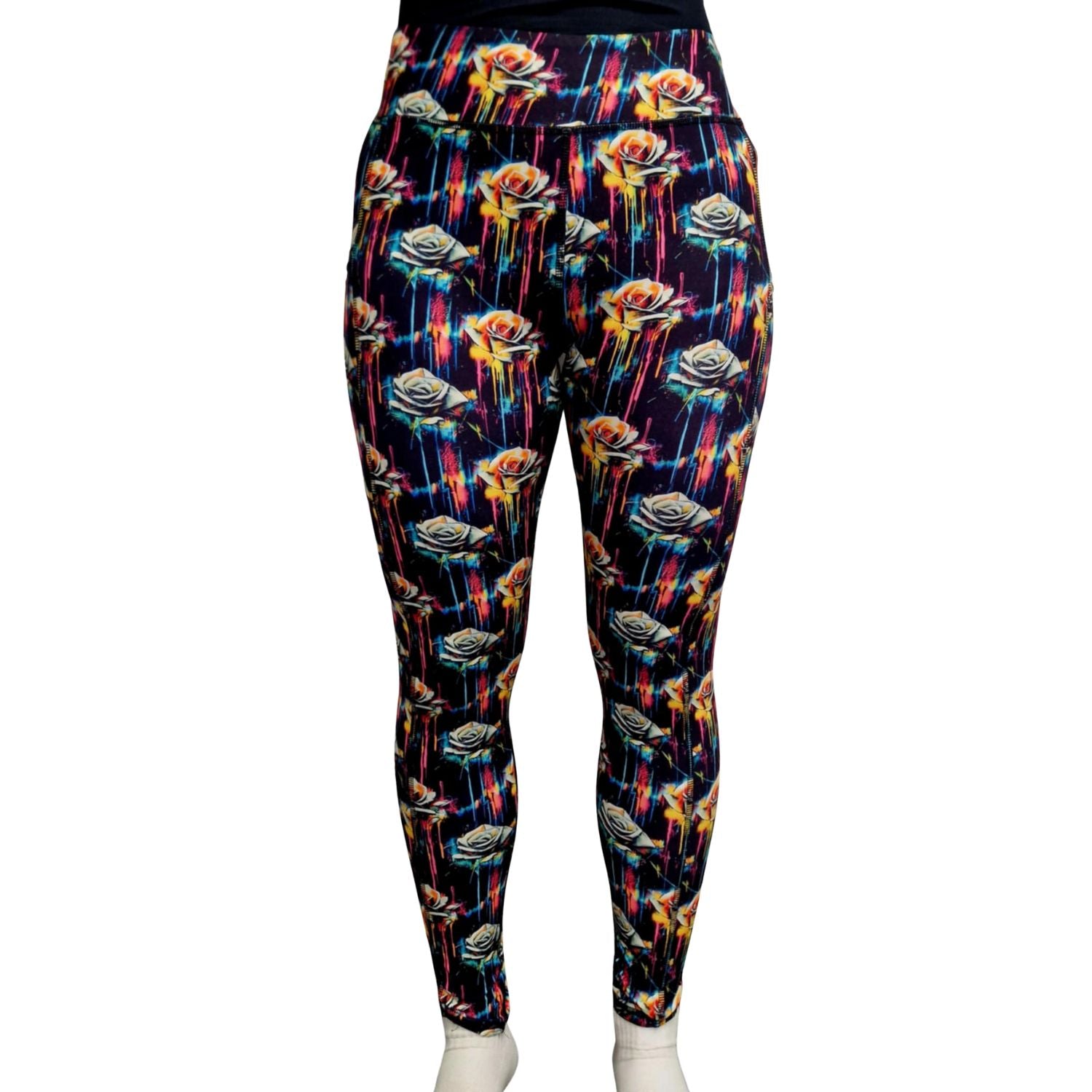 Funky Fit SCULPT Yoga Full Length Leggings - Kiss From A Rose