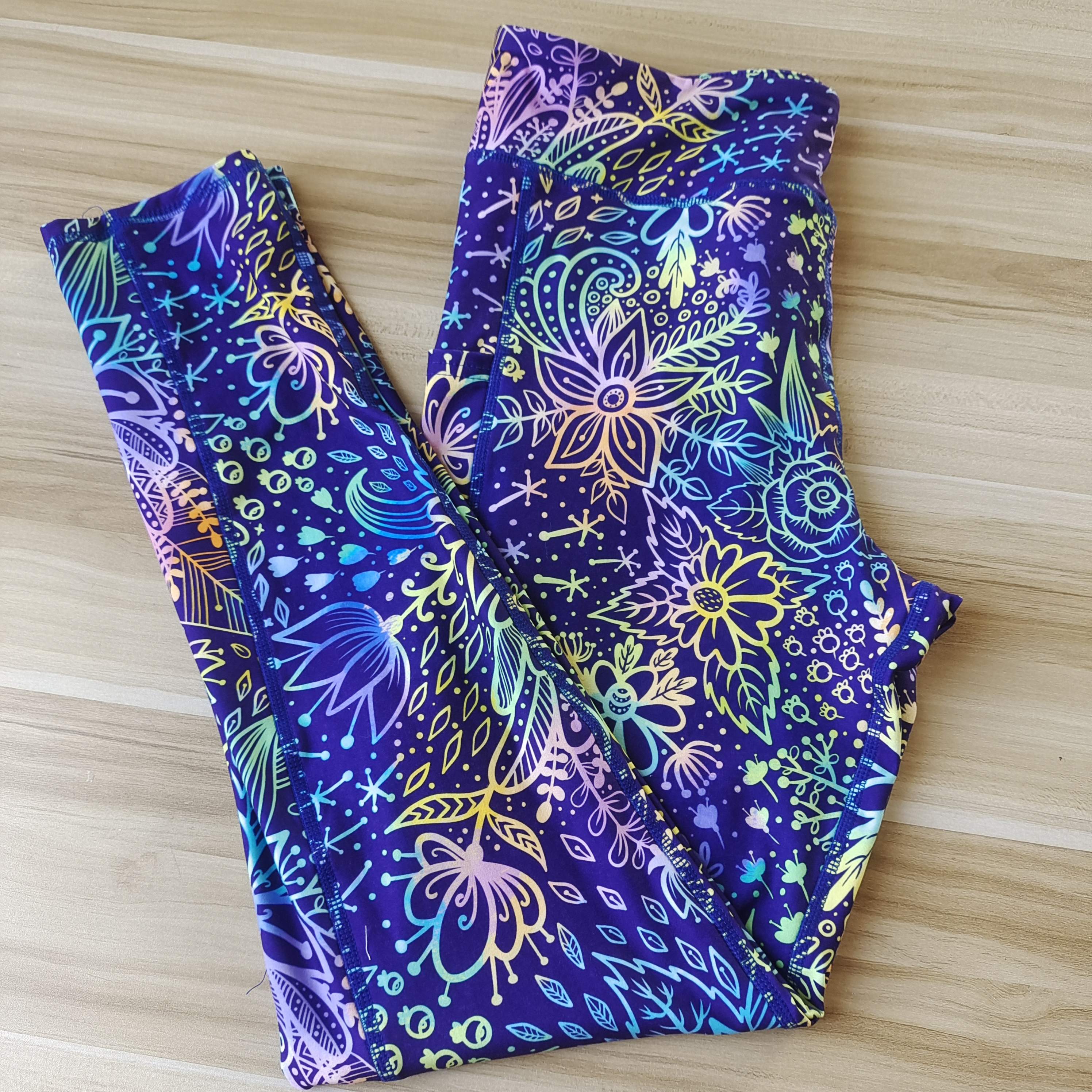 Funky Fit SCULPT Yoga Leggings- Botanical Fusion