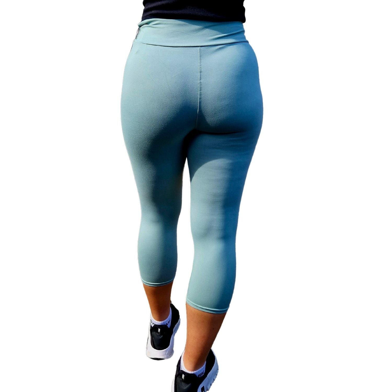 Funky Fit 24/7 Capri Leggings - Sage Green