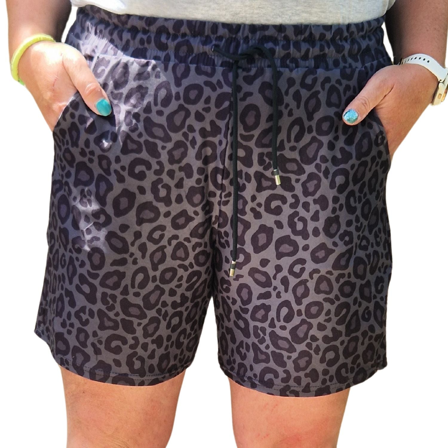 Jogger Shorts - Shadow Leopard
