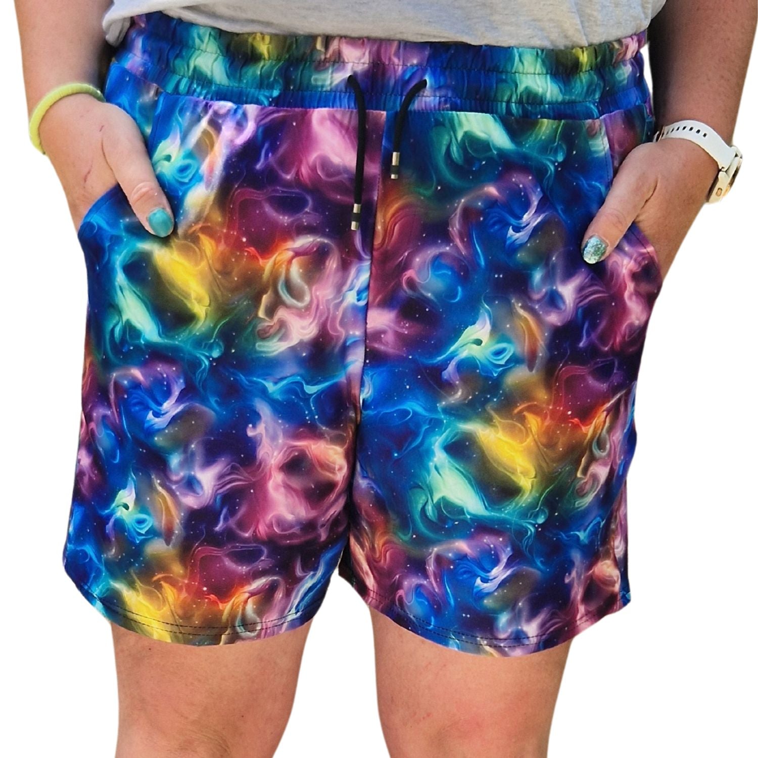 Funky Fit Jogger Shorts - Milky Way