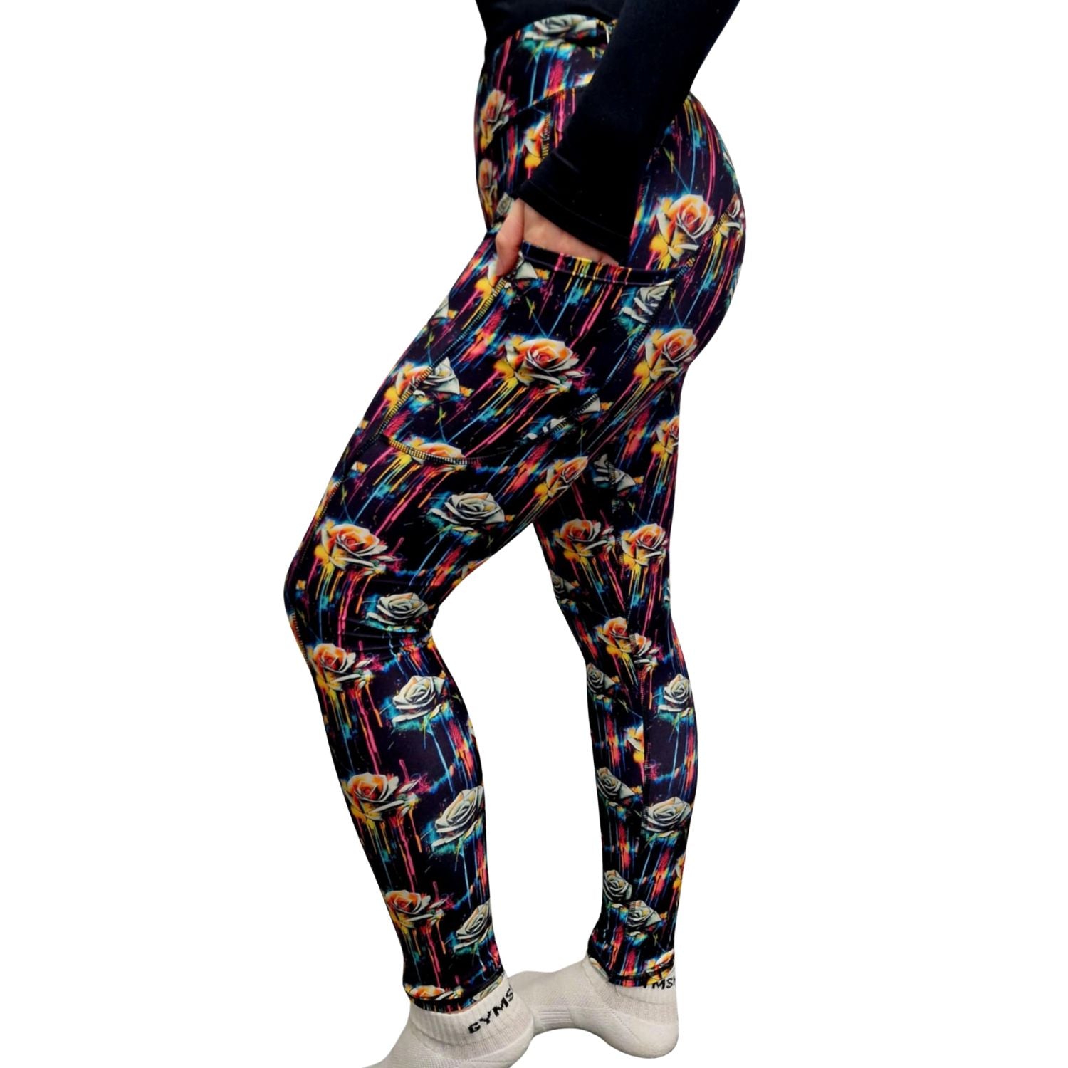 Funky Fit SCULPT Yoga Full Length Leggings - Kiss From A Rose