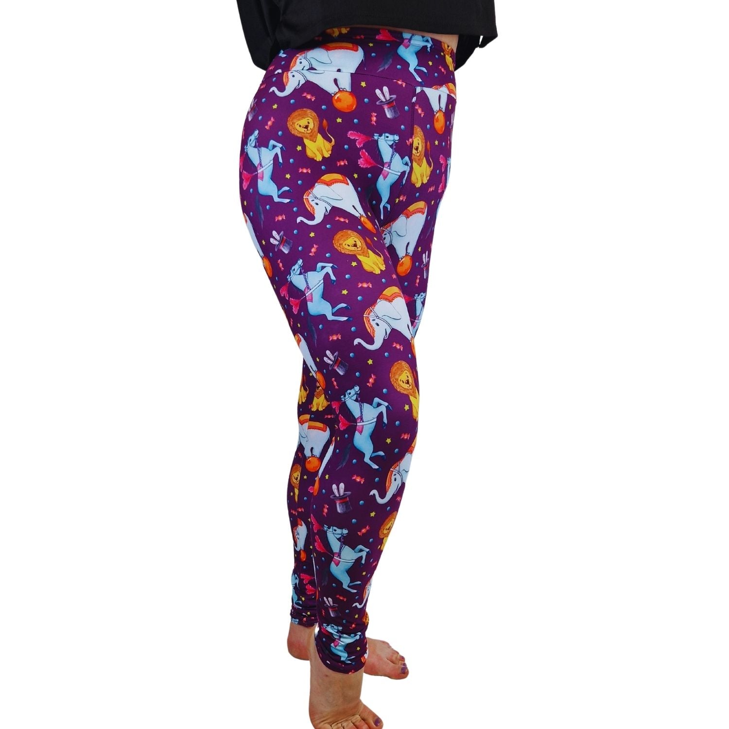 Funky Fit 24/7 Full Length Leggings – Circus Pattern