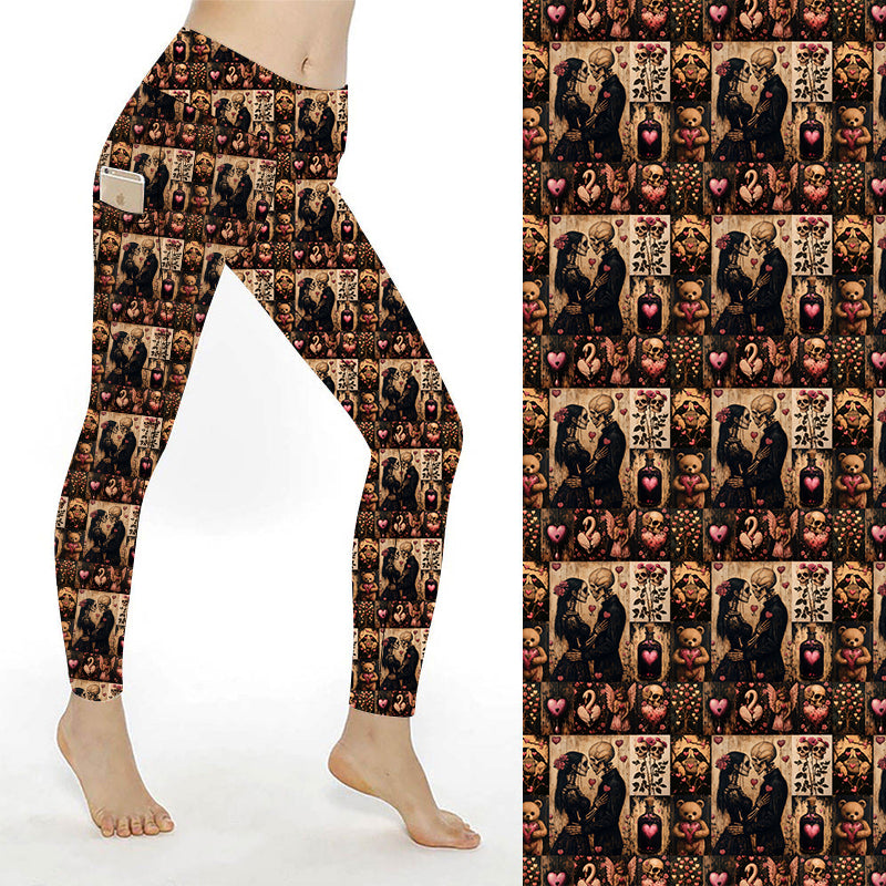 Funky Fit SCULPT Yoga Full Length Leggings - Gothic Valentines