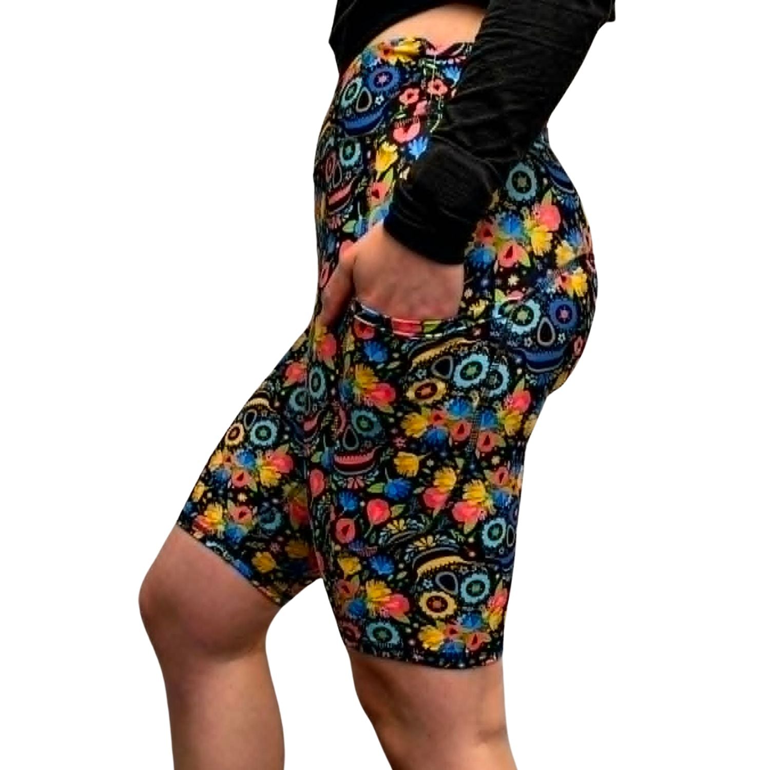 Funky-Fit-Sculpt-Yoga-Biker-Shorts- Day-of-the-Dead.jpg