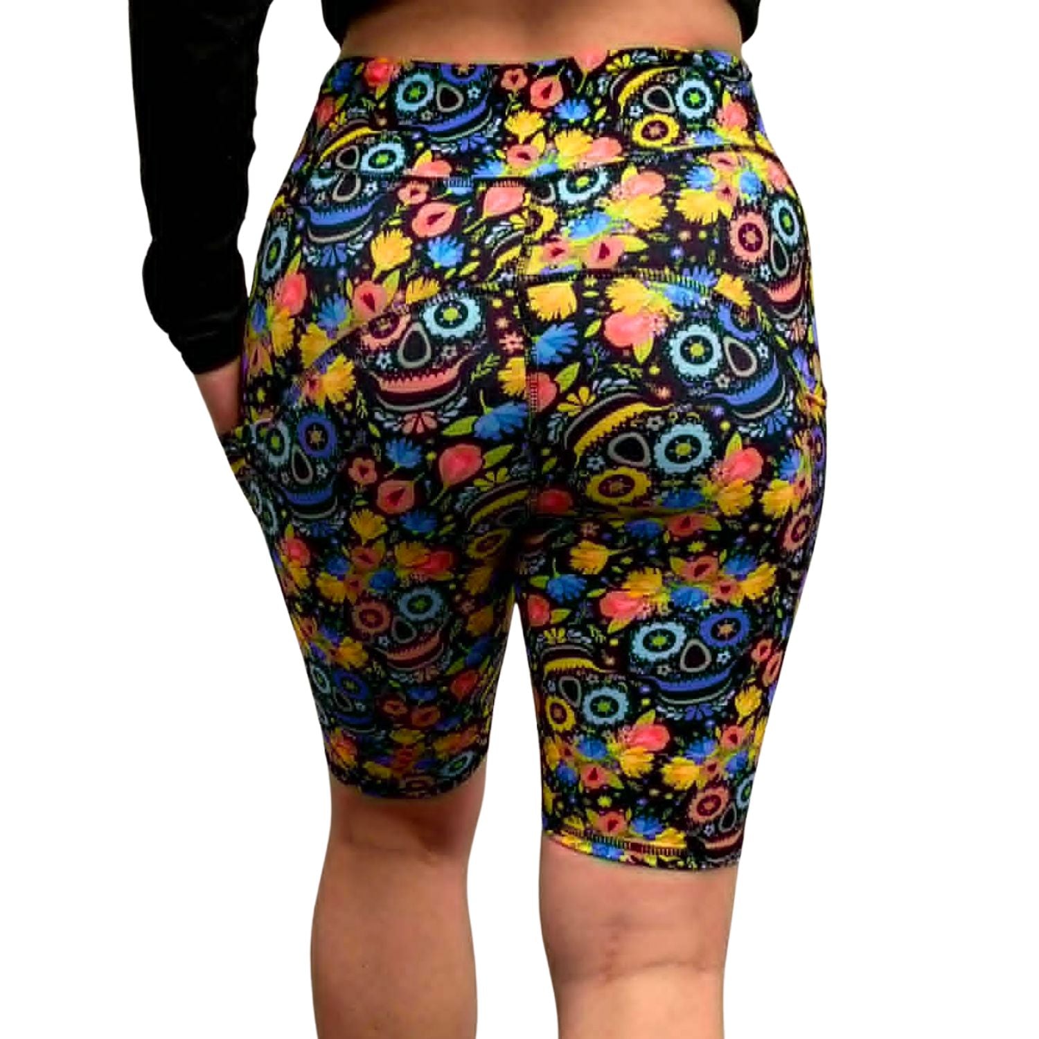 Funky-Fit-Sculpt-Yoga-Biker-Shorts- Day-of-the-Dead.jpg