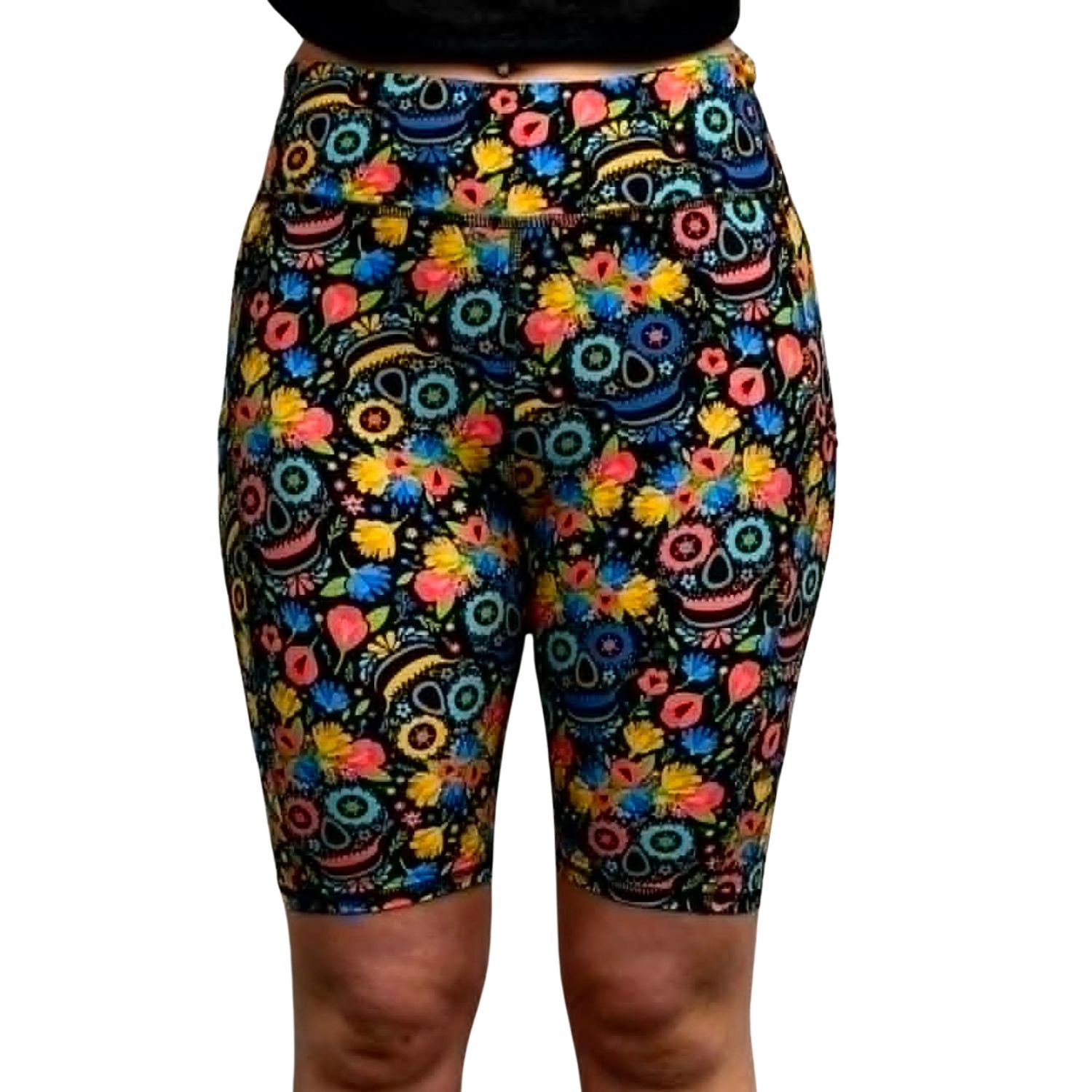 Funky-Fit-Sculpt-Yoga-Biker-Shorts- Day-of-the-Dead.jpg