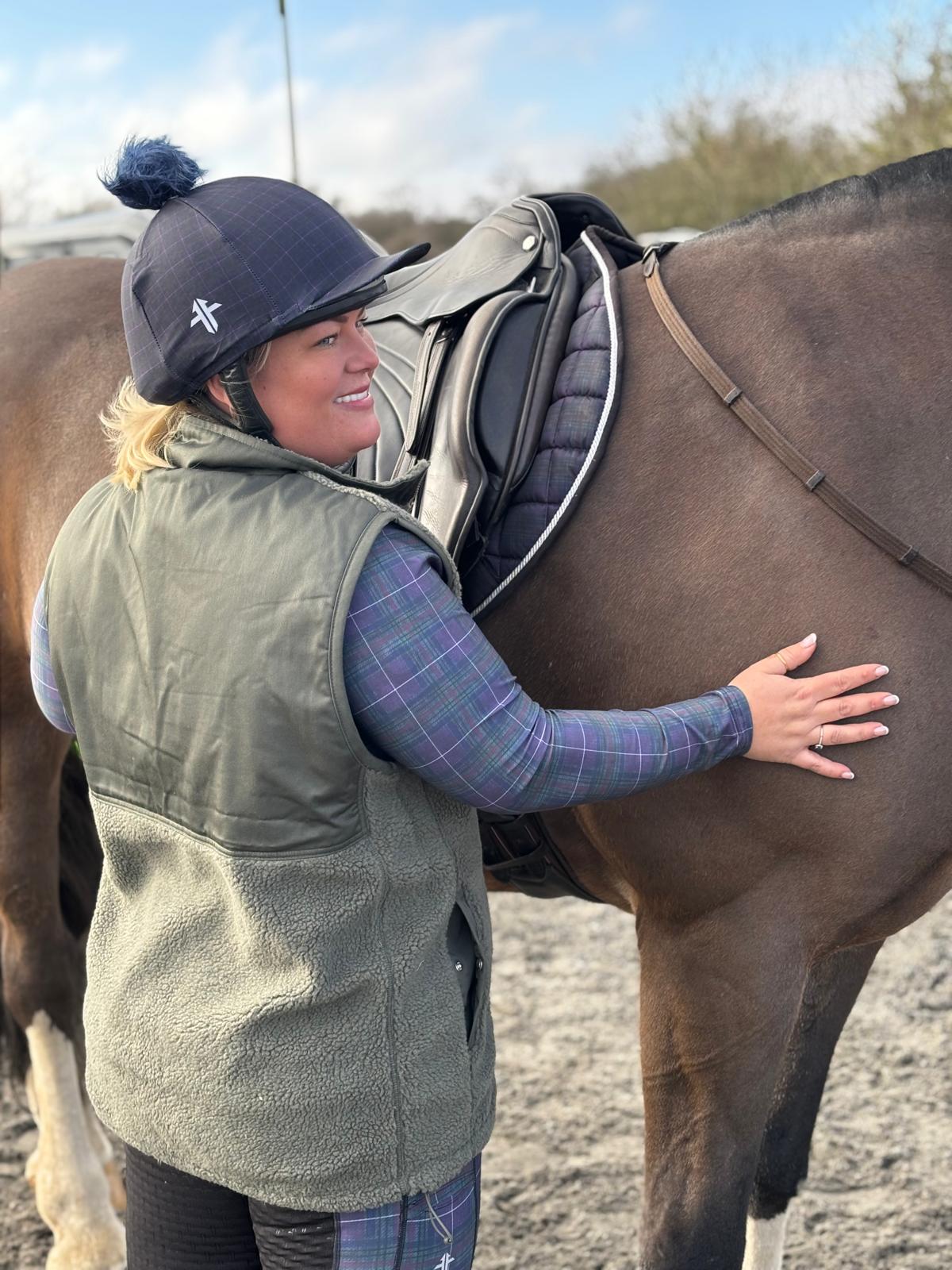 Funky Fit Equestrian Heritage Fleece Gilet - Dark Olive