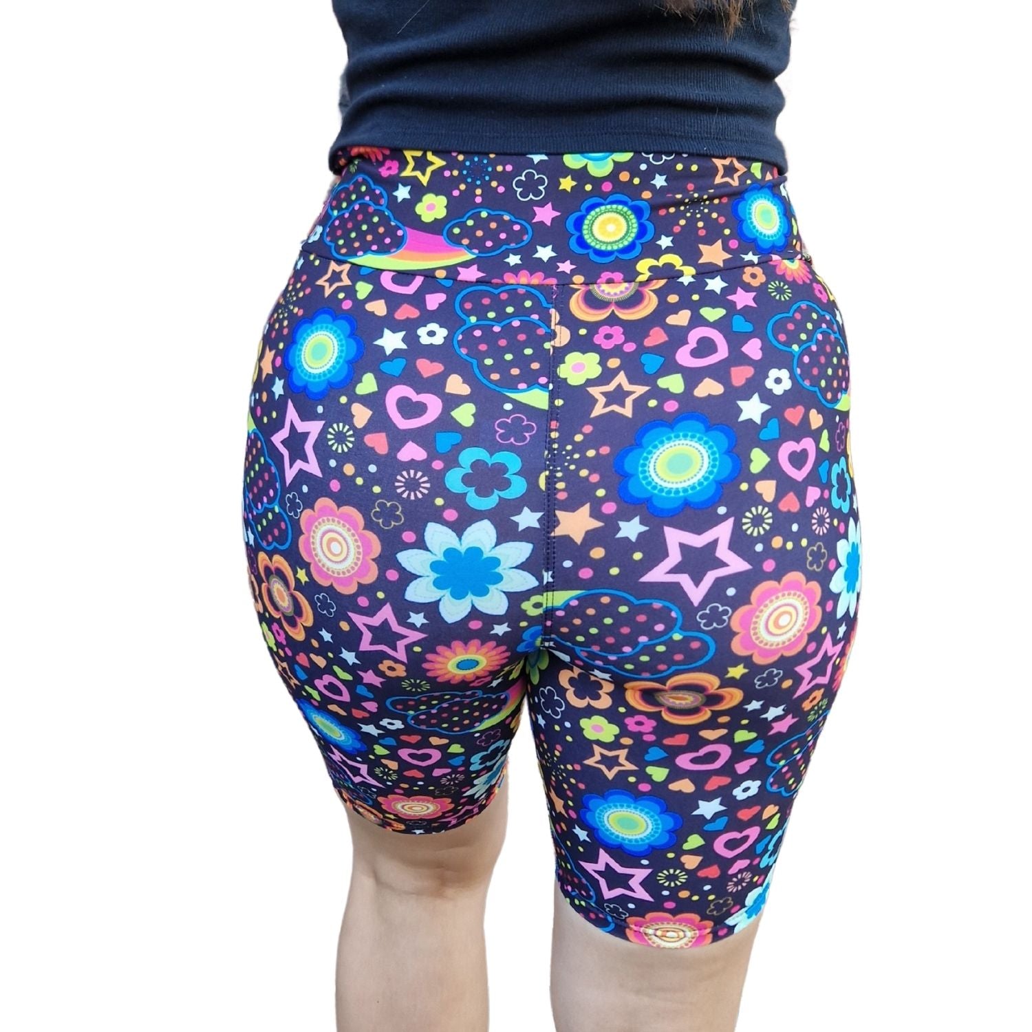 Funky Fit 24/7 Biker Shorts - Retro Night