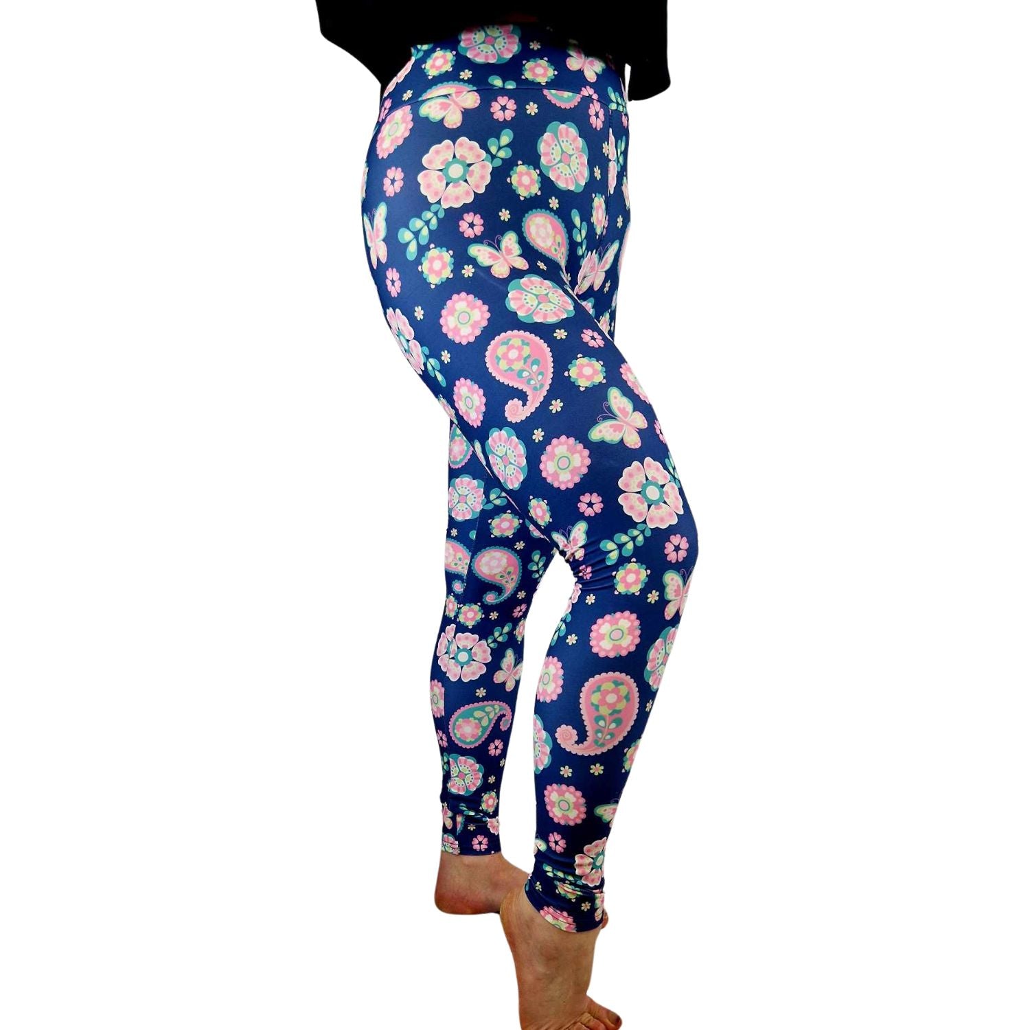 Funky Fit 24/7 Full Length Leggings –  Paisley Pretty Pattern