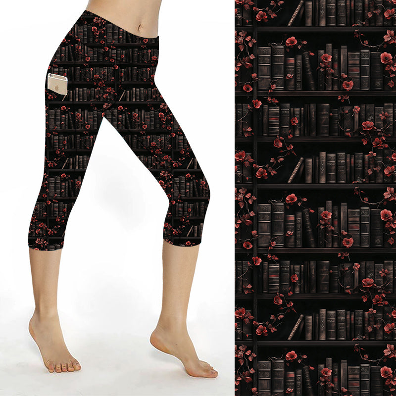 Funky Fit SCULPT Yoga Capri Leggings - Book Lovers Paradise