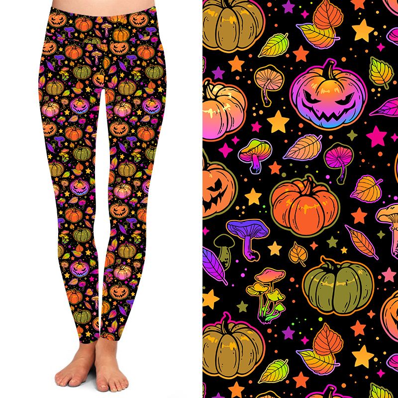 Funky Fit 24/7 Full Length Leggings – Pumpkin Fall Pattern