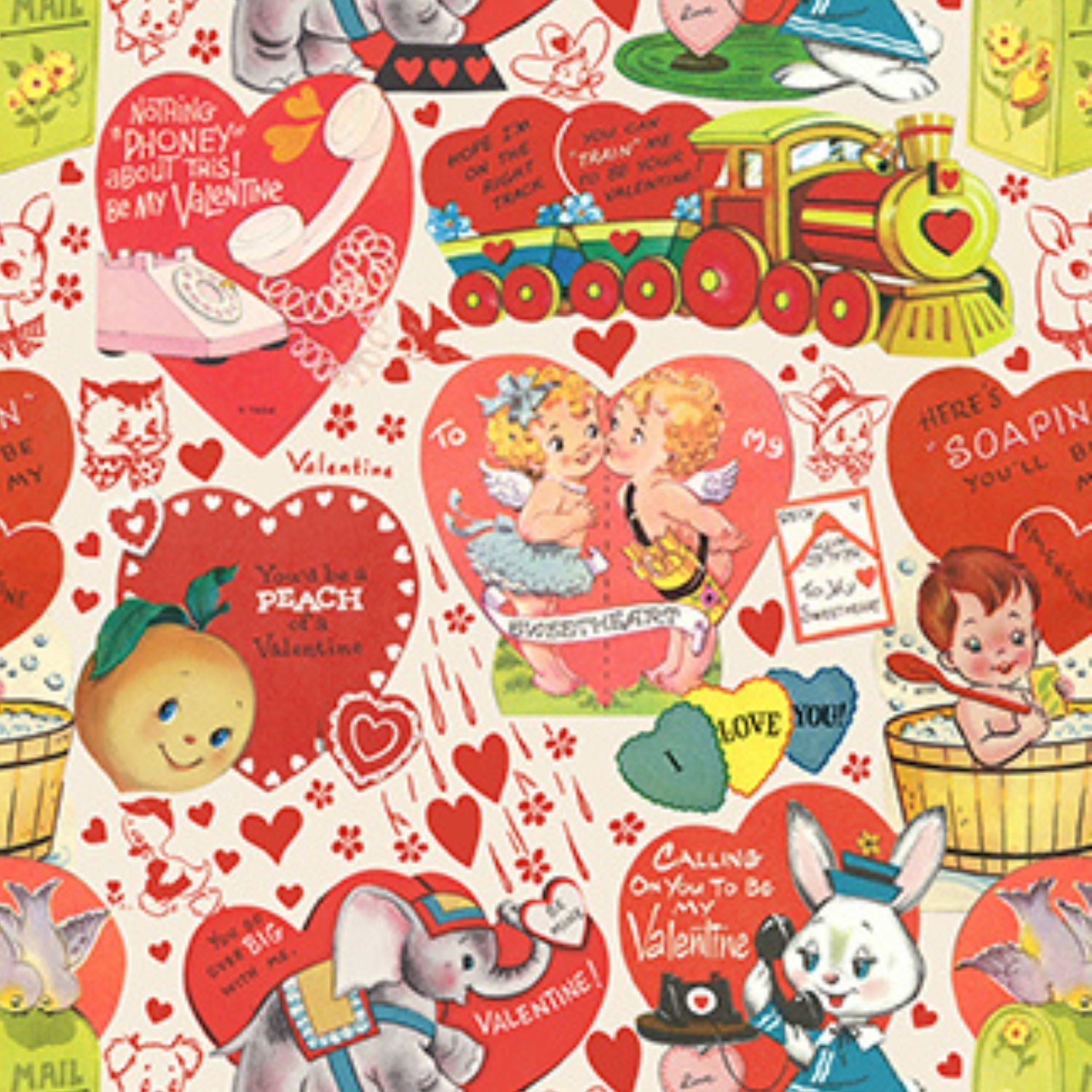 Funky Fit Design Is - SCULPT Yoga Full Length Leggings - Peachy Vintage Valentines