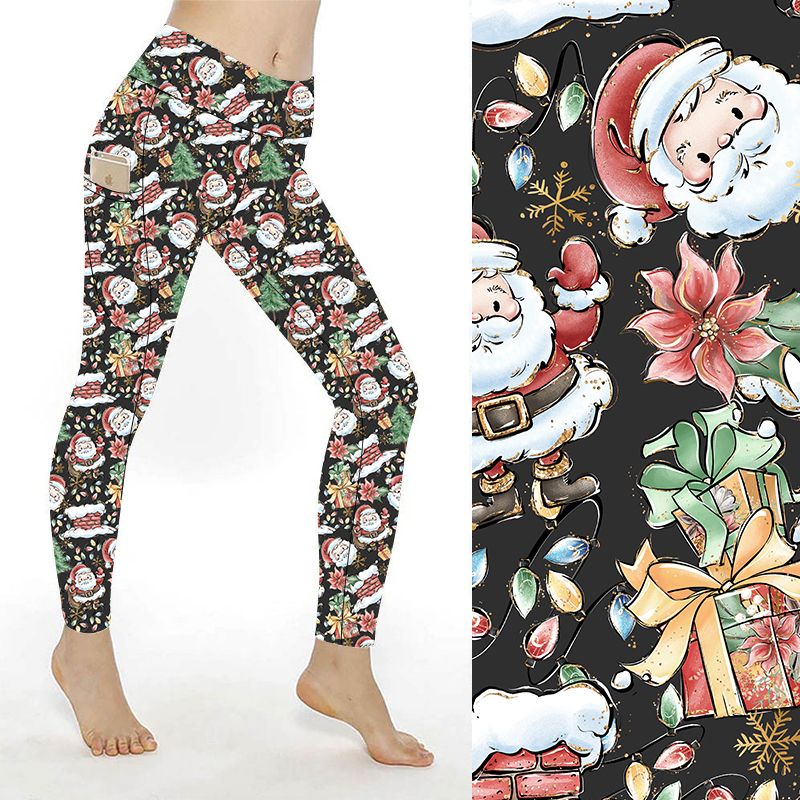 Funky Fit SCULPT Yoga Leggings - Jingle Fun
