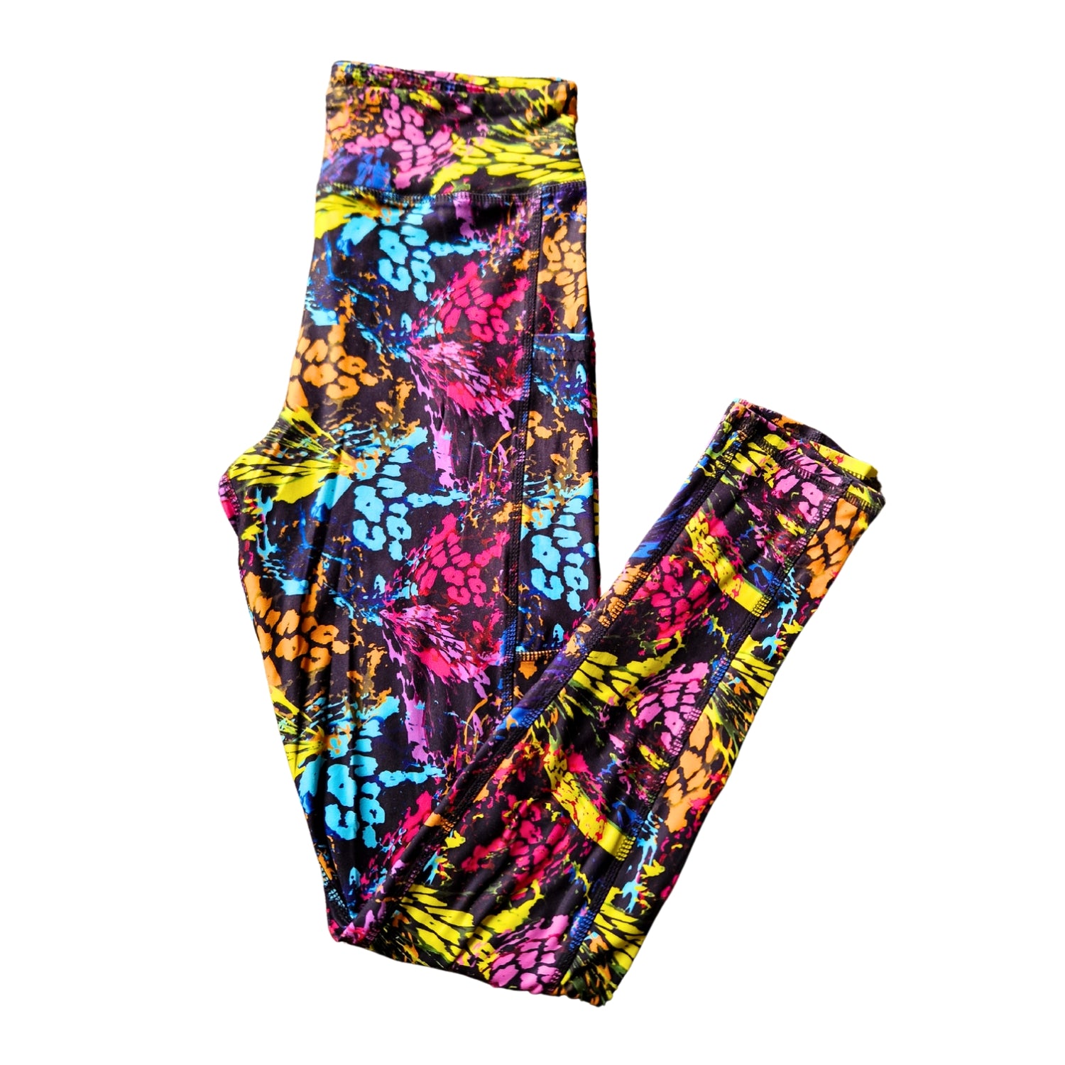 Funky Fit SCULPT Yoga Full Length Leggings - Cat Print Chaos