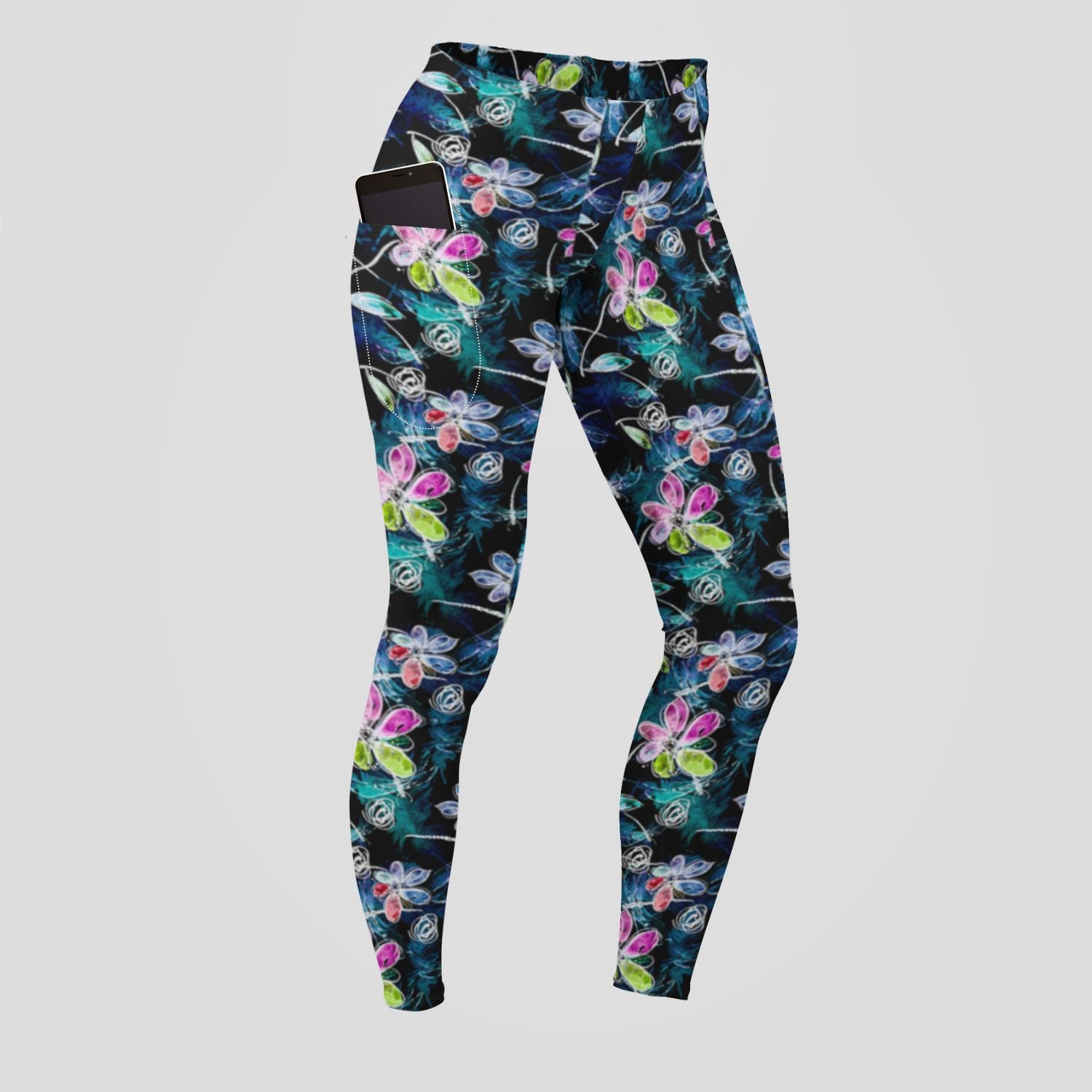 Funky Fit SCULPT Yoga Full Length Leggings - Luminous Daisy