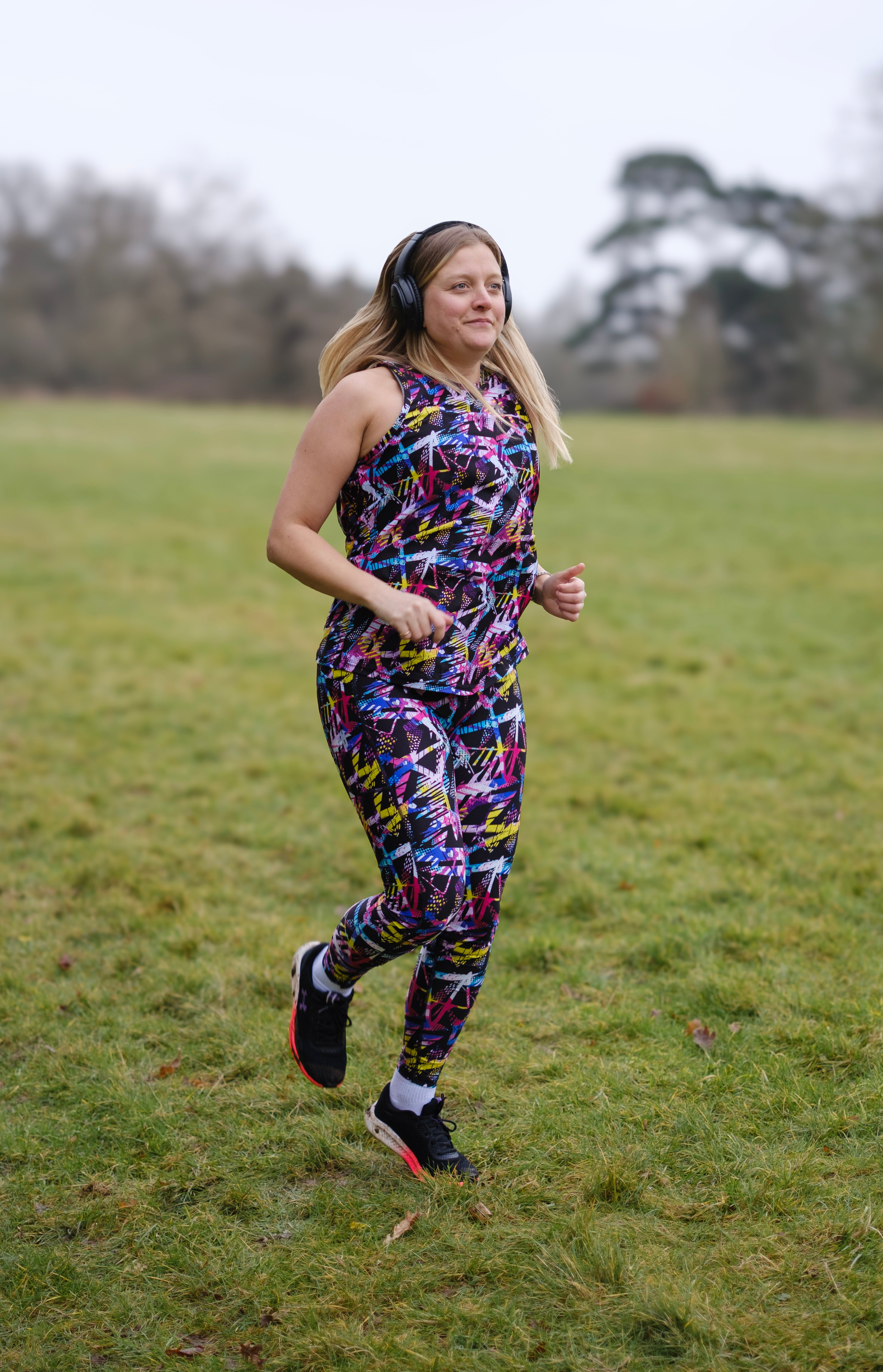 Funky Fit H.I. Full Length Gym Leggings - Life in Abstract